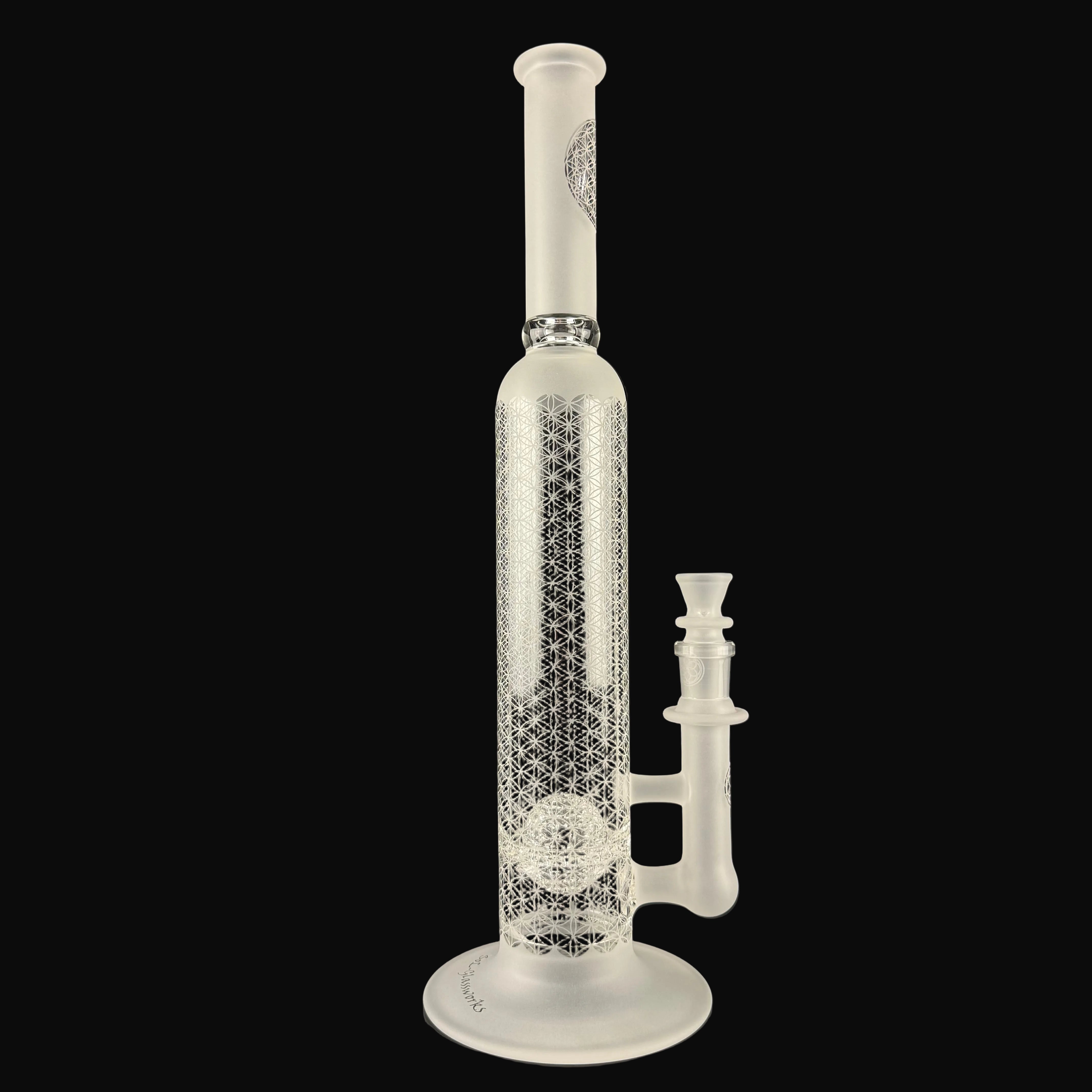 SOL-60 "Sacred G Etched" V3 Lace Sphere by SOL Glassworks