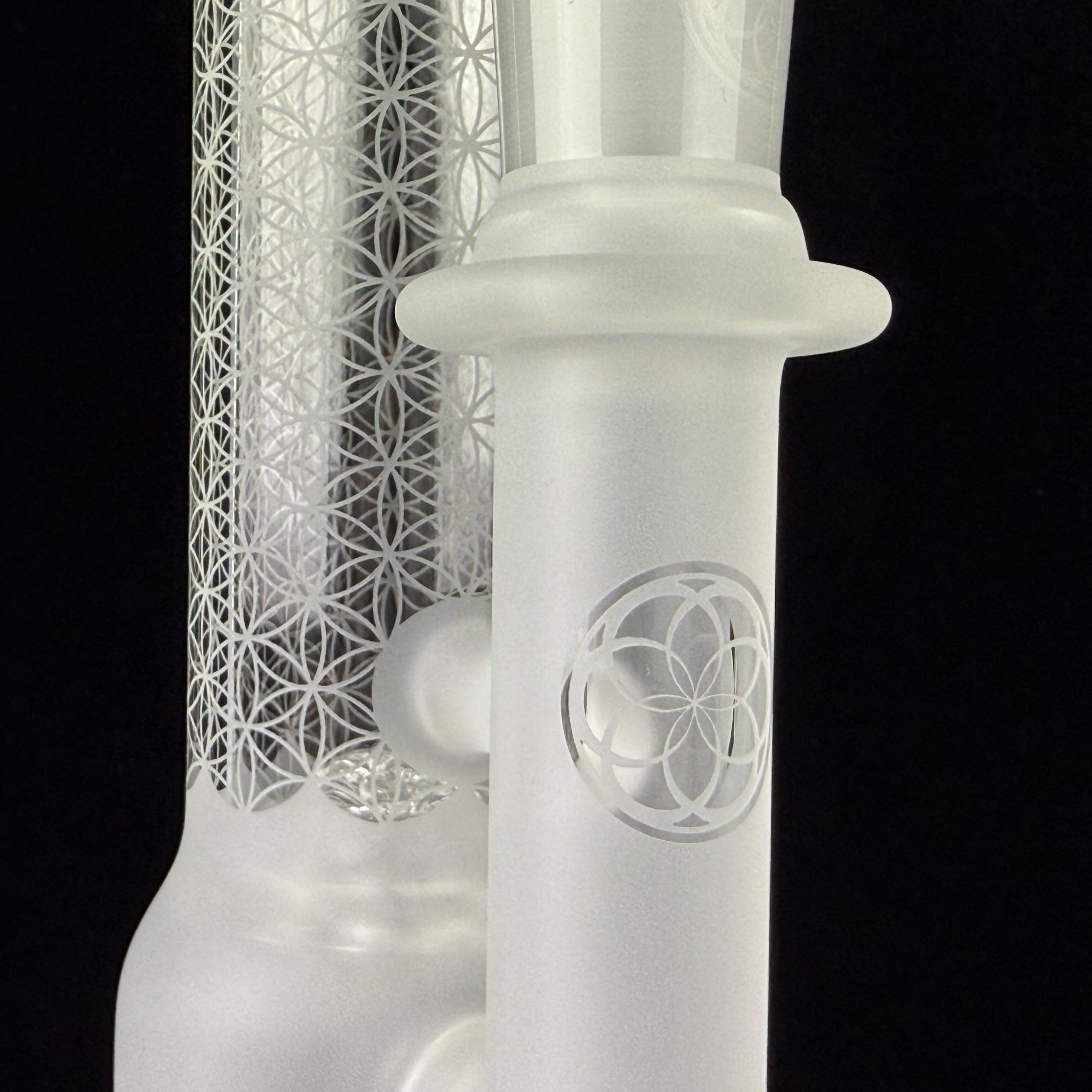 SOL-45 "Sacred G Etched" Lace Sphere by SOL Glassworks