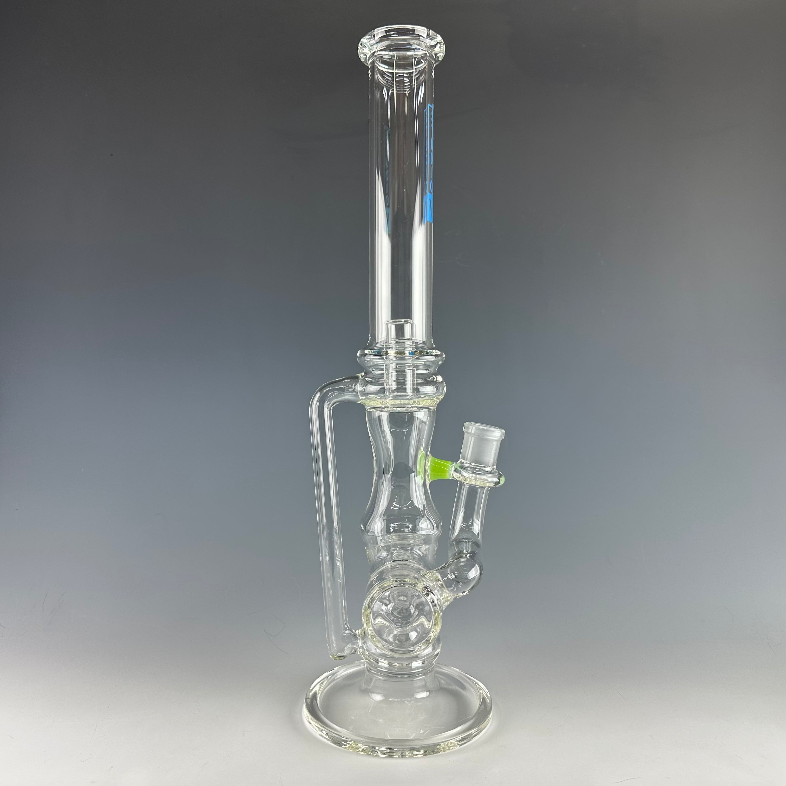Inline Recycler Waterpipe by Studio V Glass