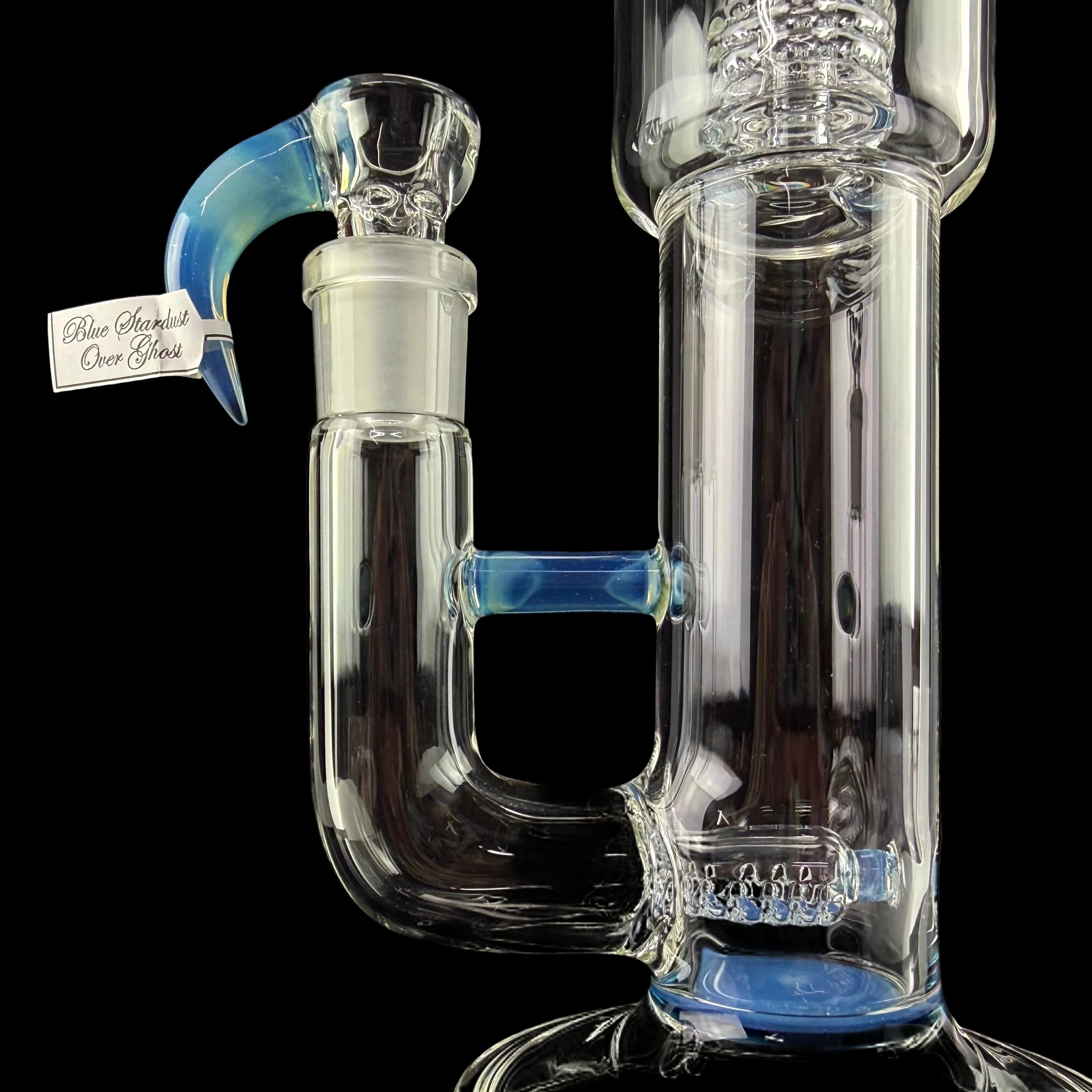 PA "Blue Stardust over Ghost" Mini Grid Dome SN 16mm 6 Cut DownGrid by Sovereignty Glass
