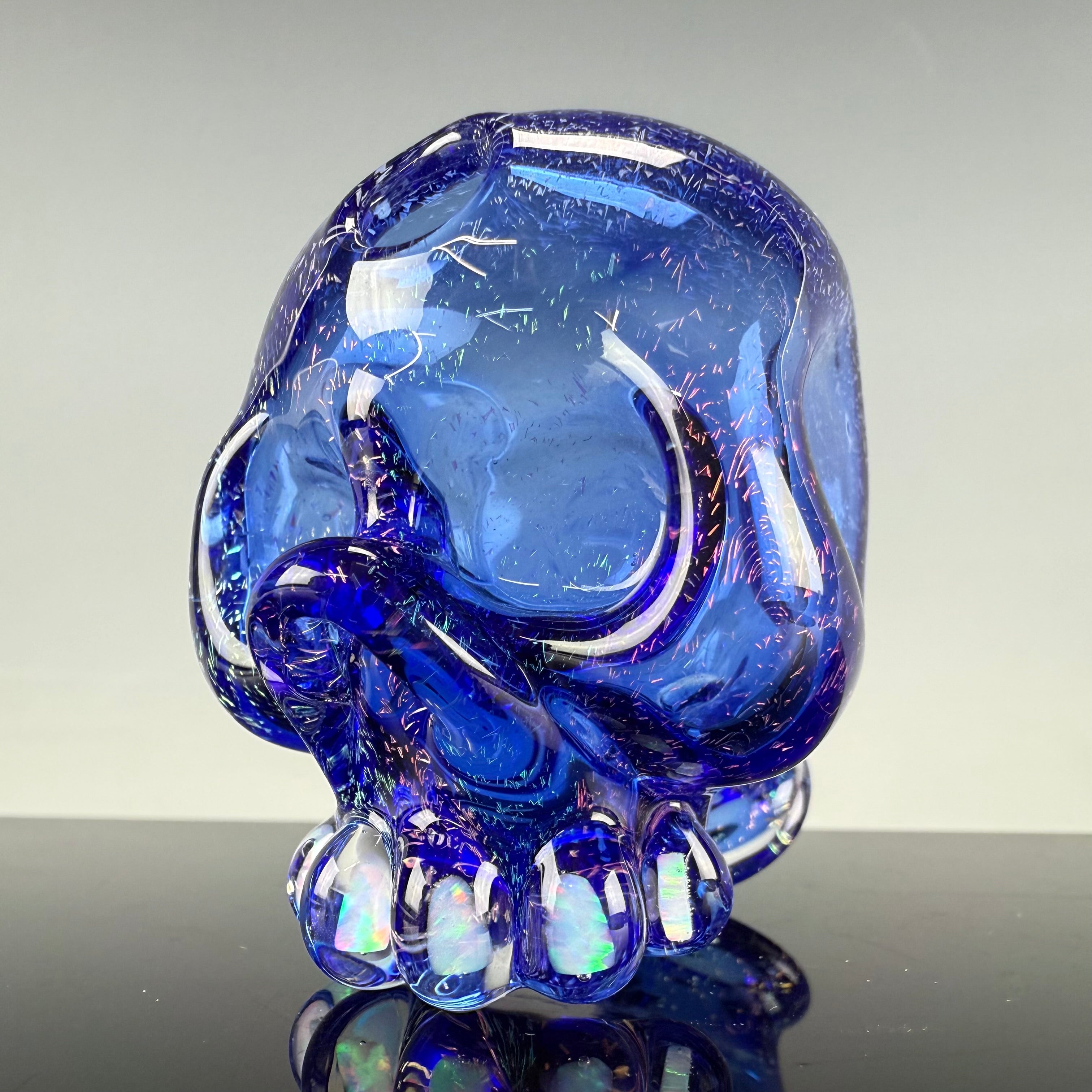 "Dichro over Cobalt" Skull Puffco Pivot Top by Carsten Carlile