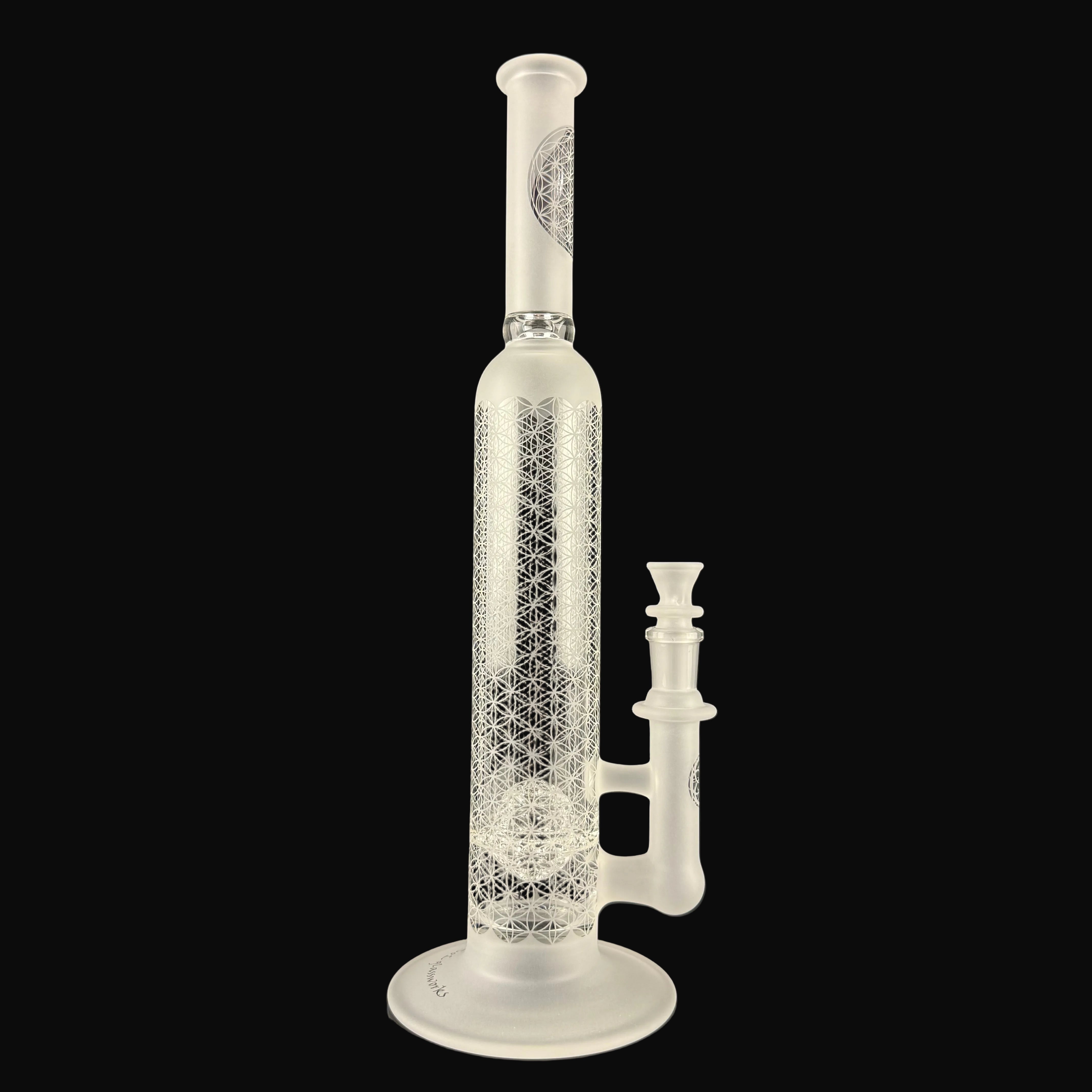 SOL-50 "Sacred G Etched" V3 Lace Sphere V3 by SOL Glassworks