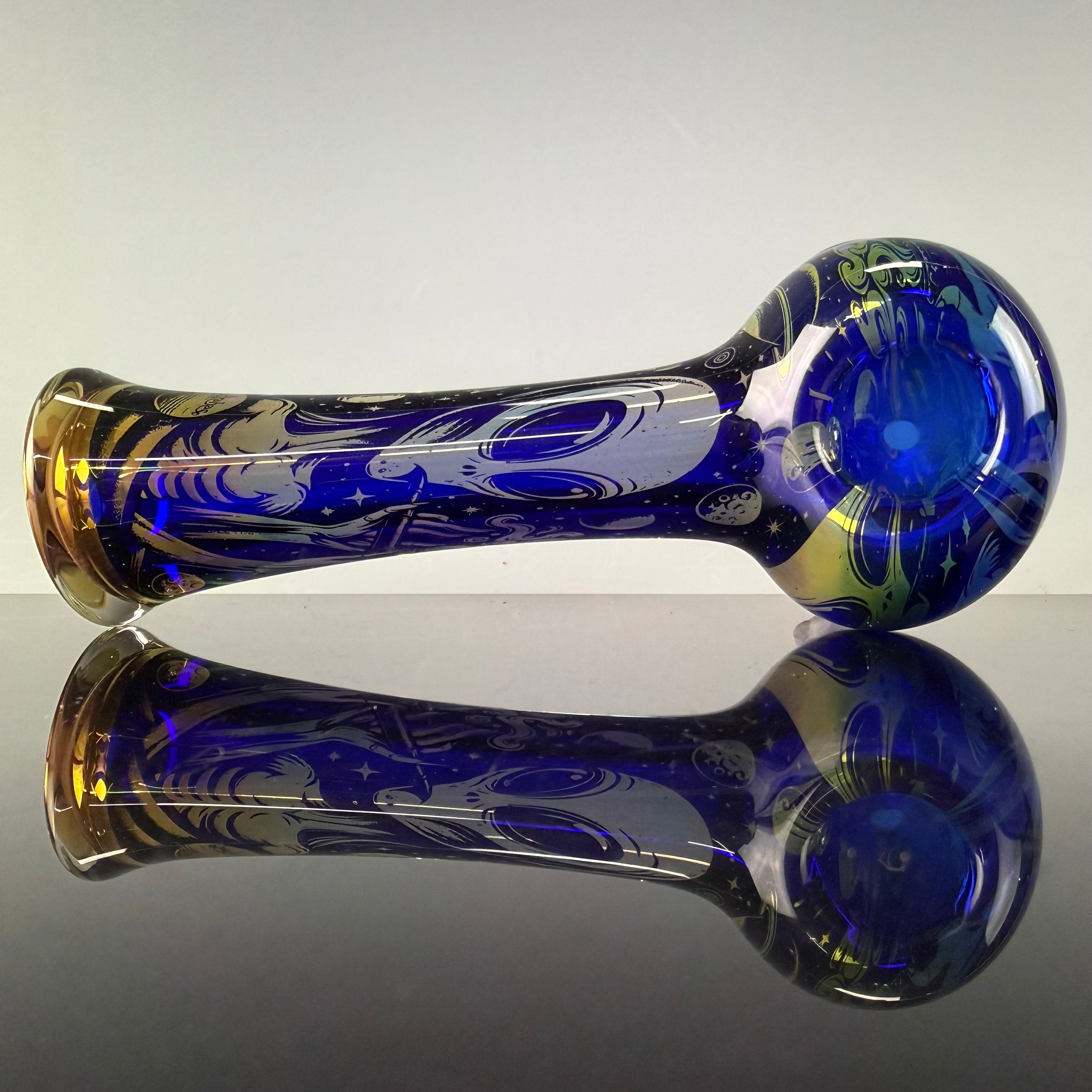 "Alien" Laser Etched Handpipe by Elevator Glass
