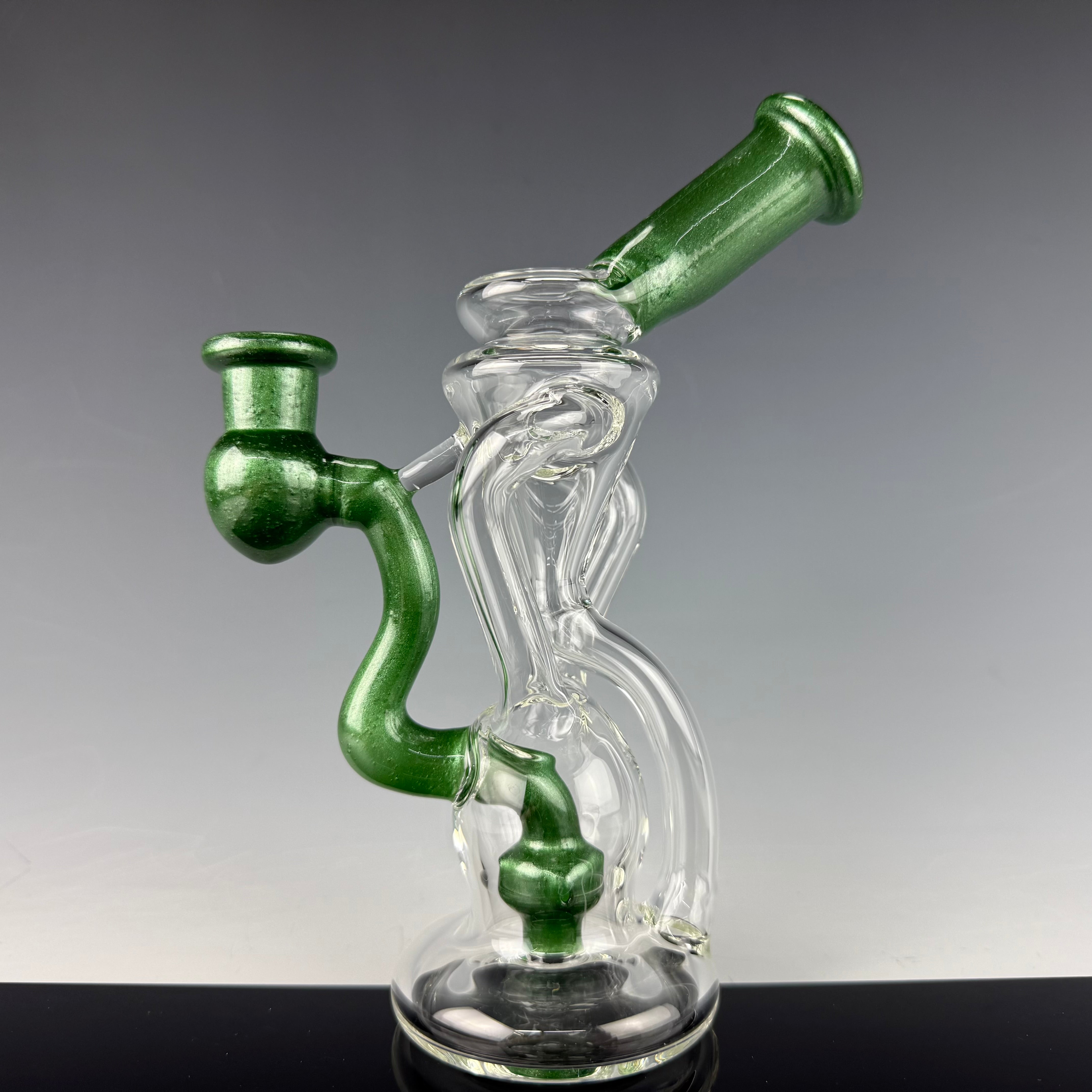 "Mighty Moss" Dual Uptake Floating Recycler by N3rd Glass