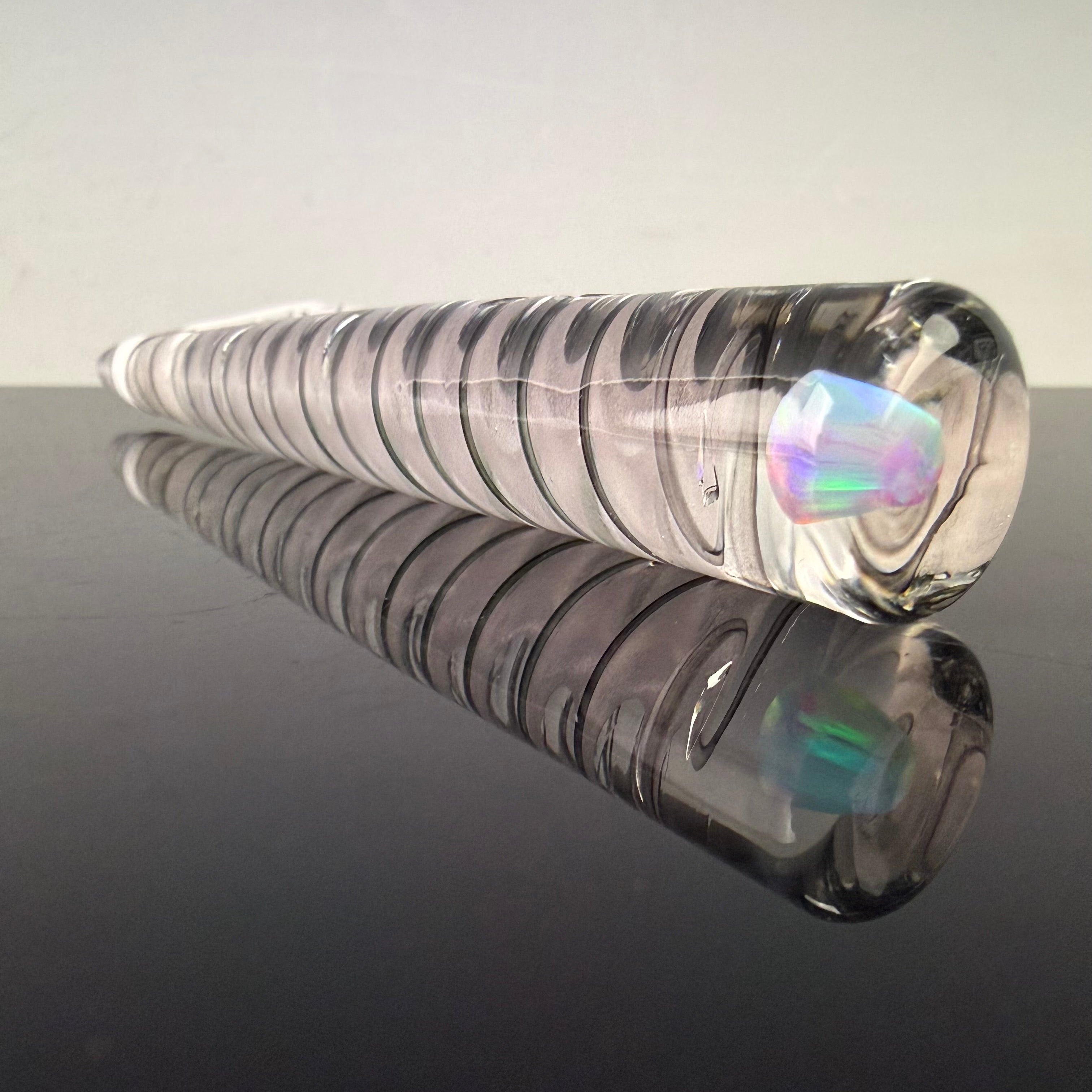 "Pink Satin" Opal Encased Bowl Poker by Sovereignty Glass