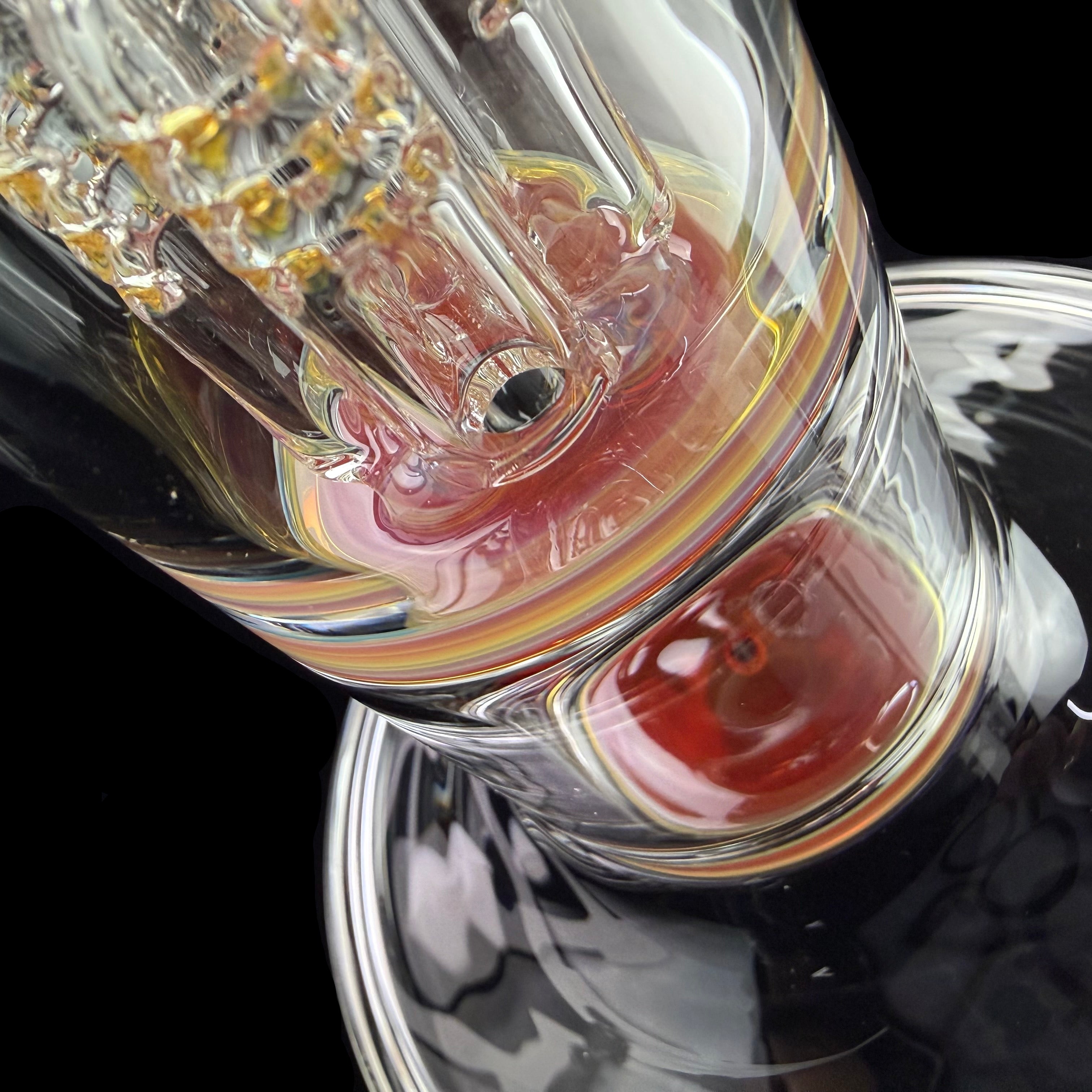 PA "NS Yellow & Pomegranate" Inv 4 to Gridded 8 Tree + 2X Cold Seals by Sovereignty Glass
