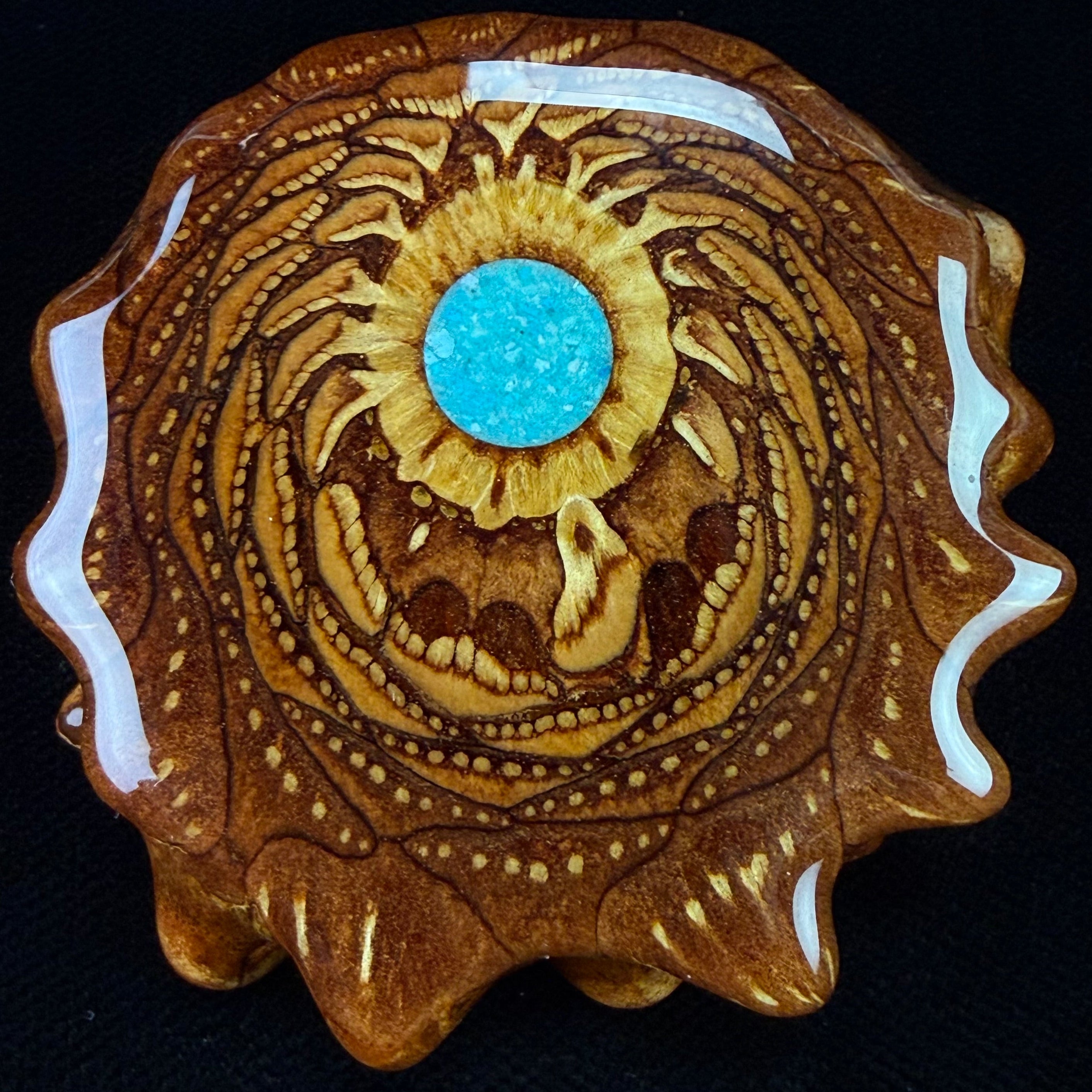 Crushed Turquoise (Glow) Pendant by Third Eye Pinecones