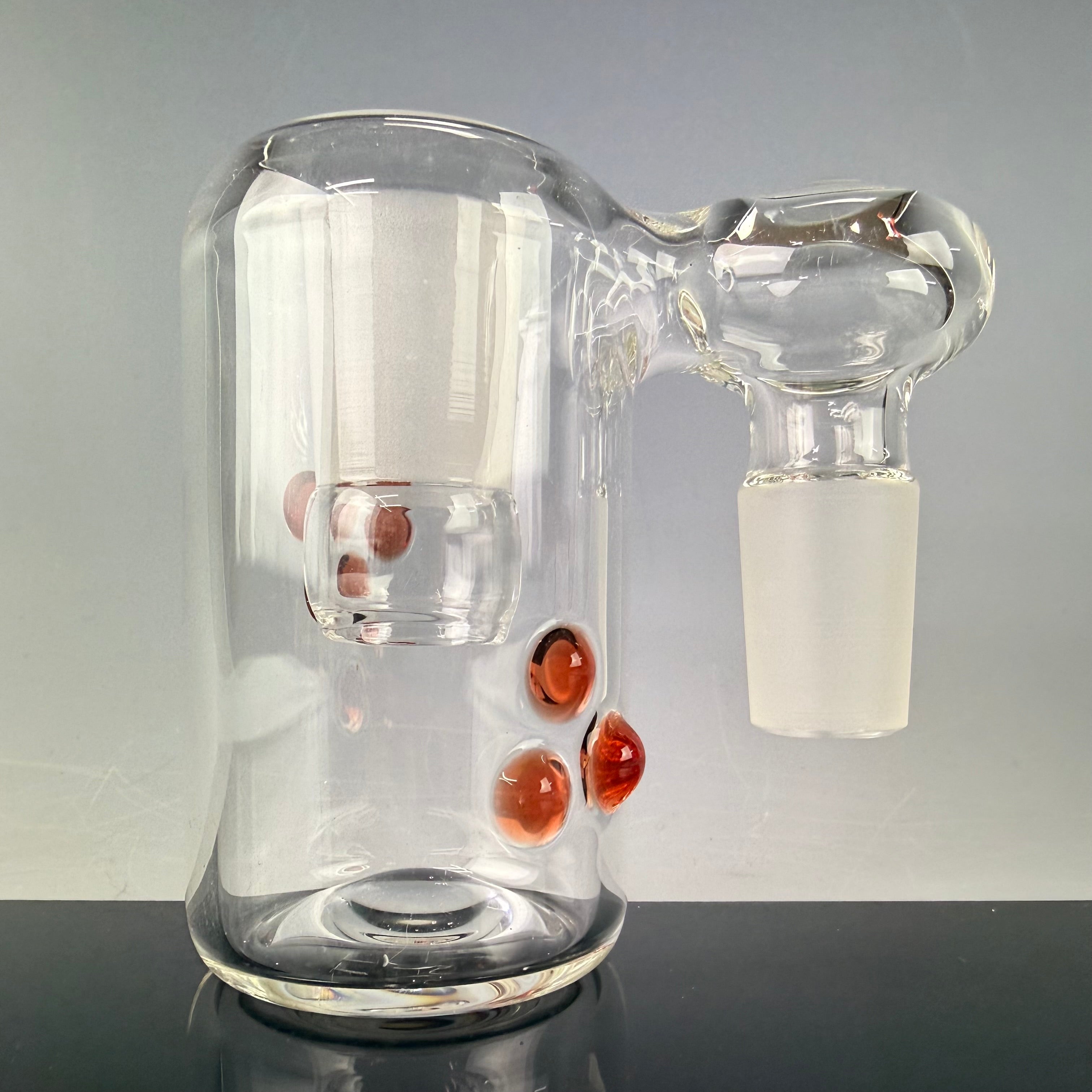 "Pomegranate" Accented 18mm 90 degree "Dewar" Dry Catcher by Rick Bird