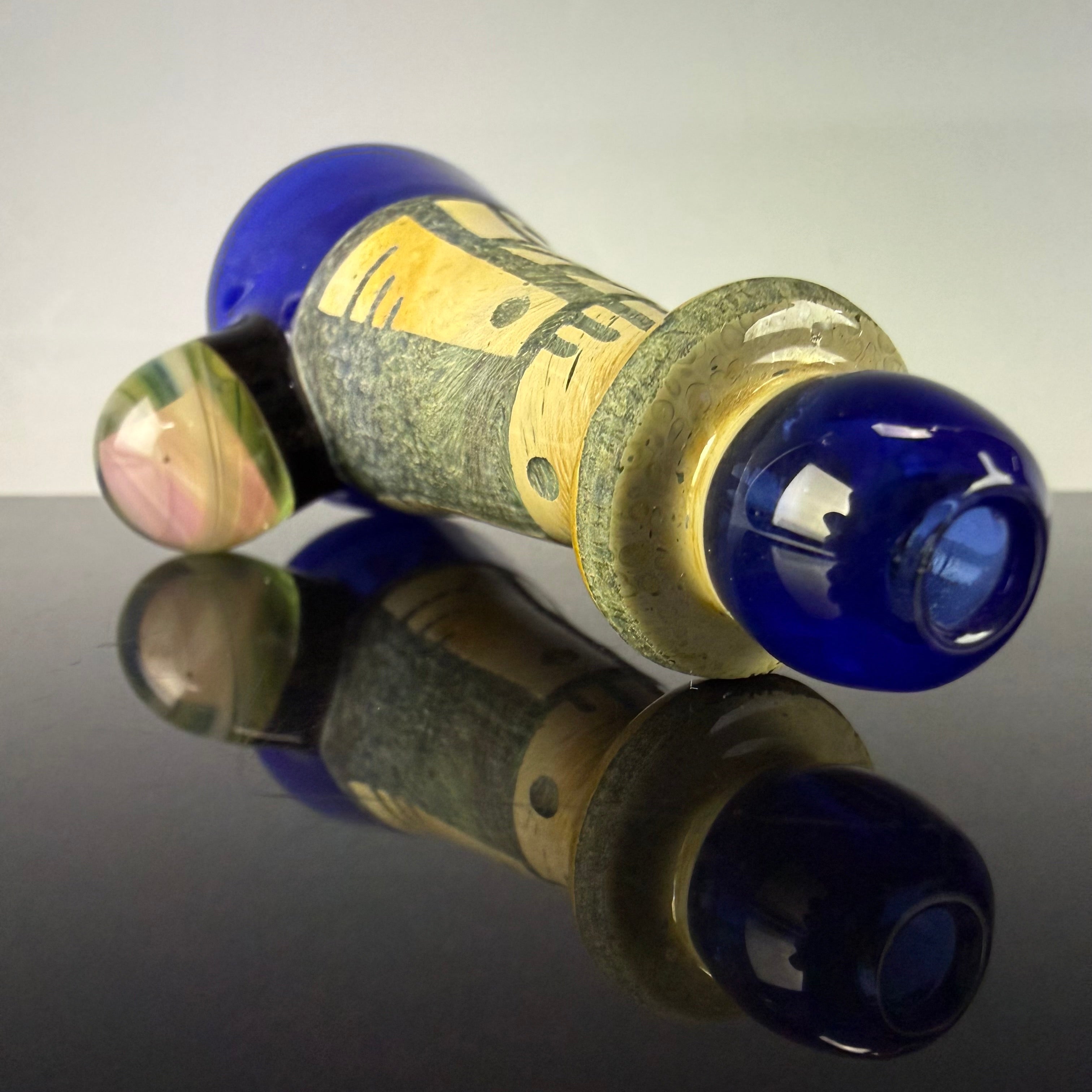 "Trillian Blue" Handcarved Chillum by Corey Clark