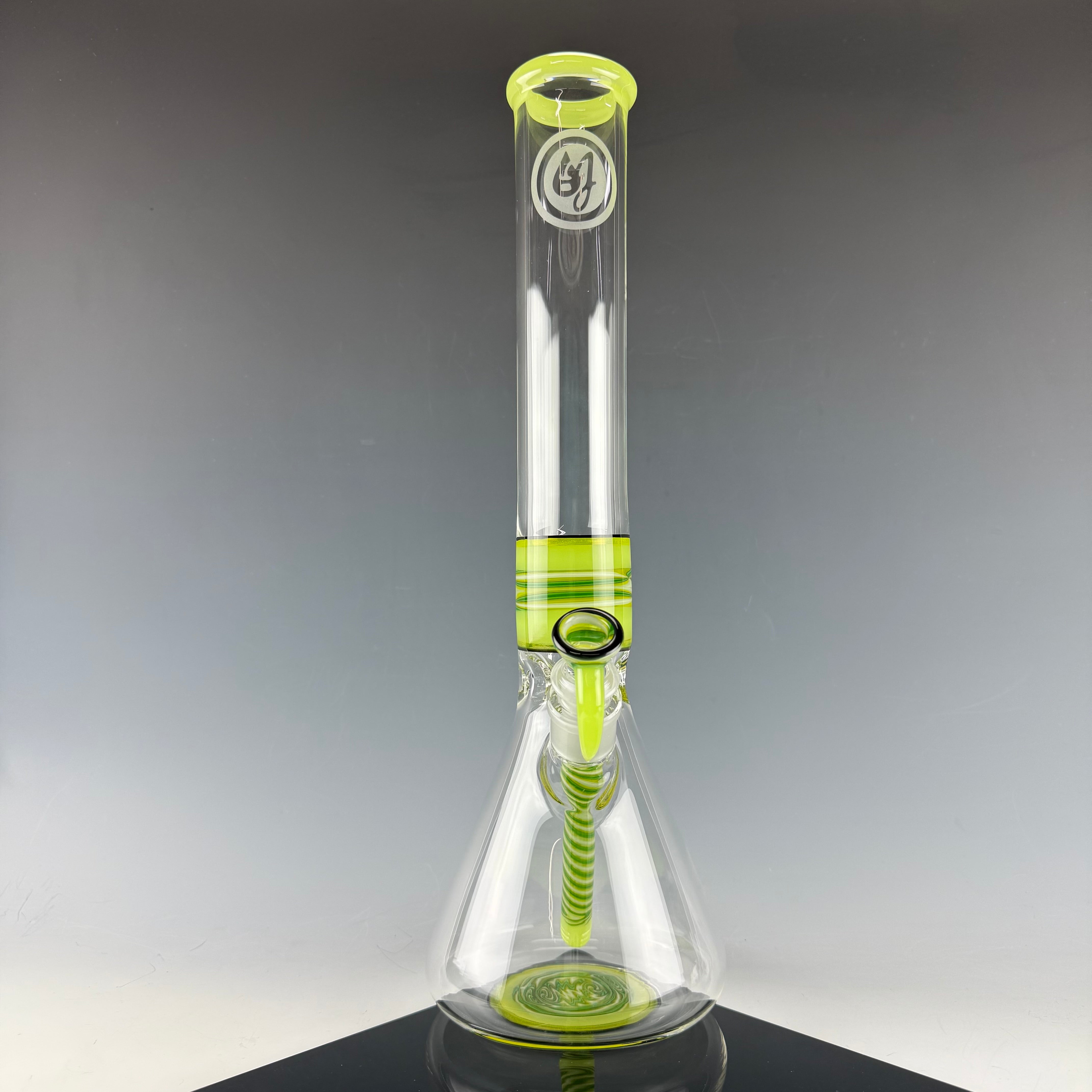 "Double Dose" 16" Wig Wag Beaker by OJ Flame