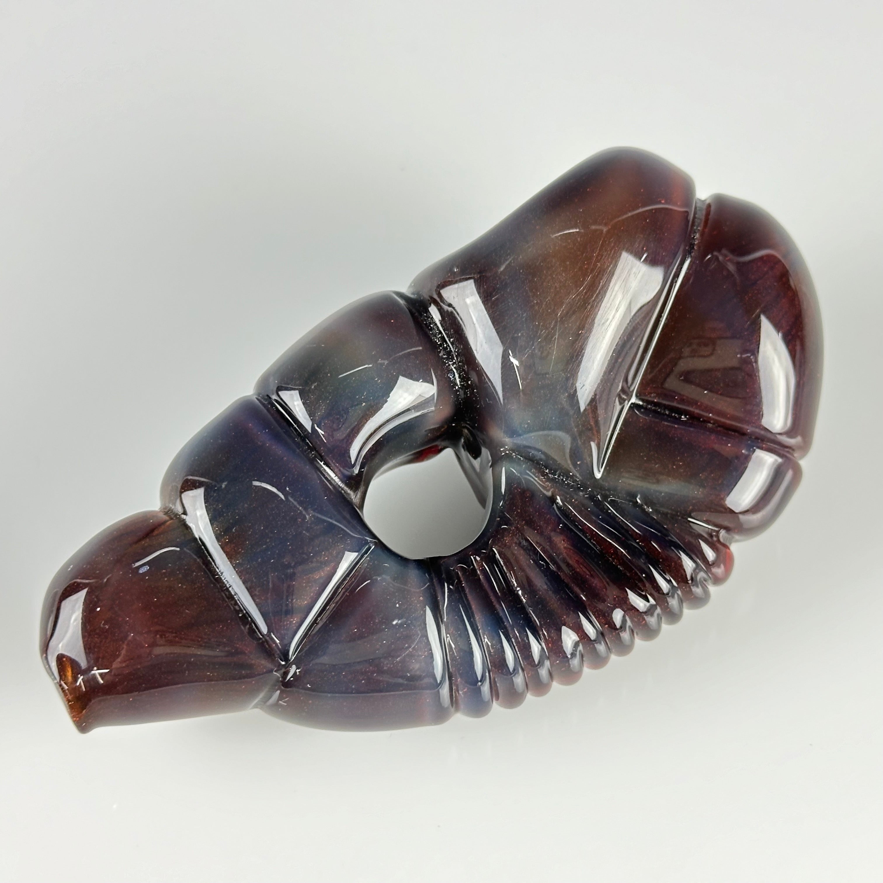 "Pomegranate (over) Steel Wool" (Mini) Artifact Handpipe by Shaggy