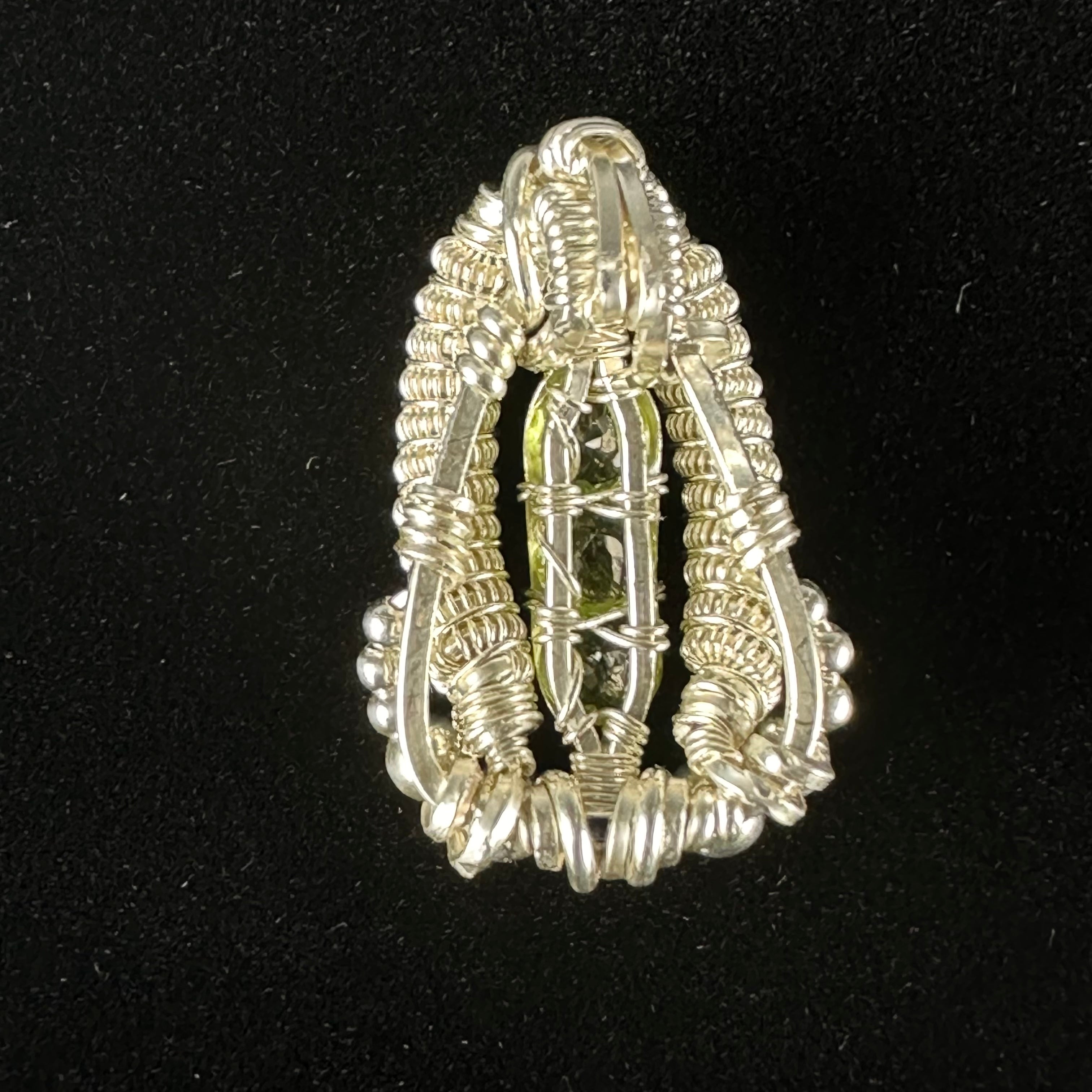 Peridot Wire Wrapped Pendant by Cosmic Wraps