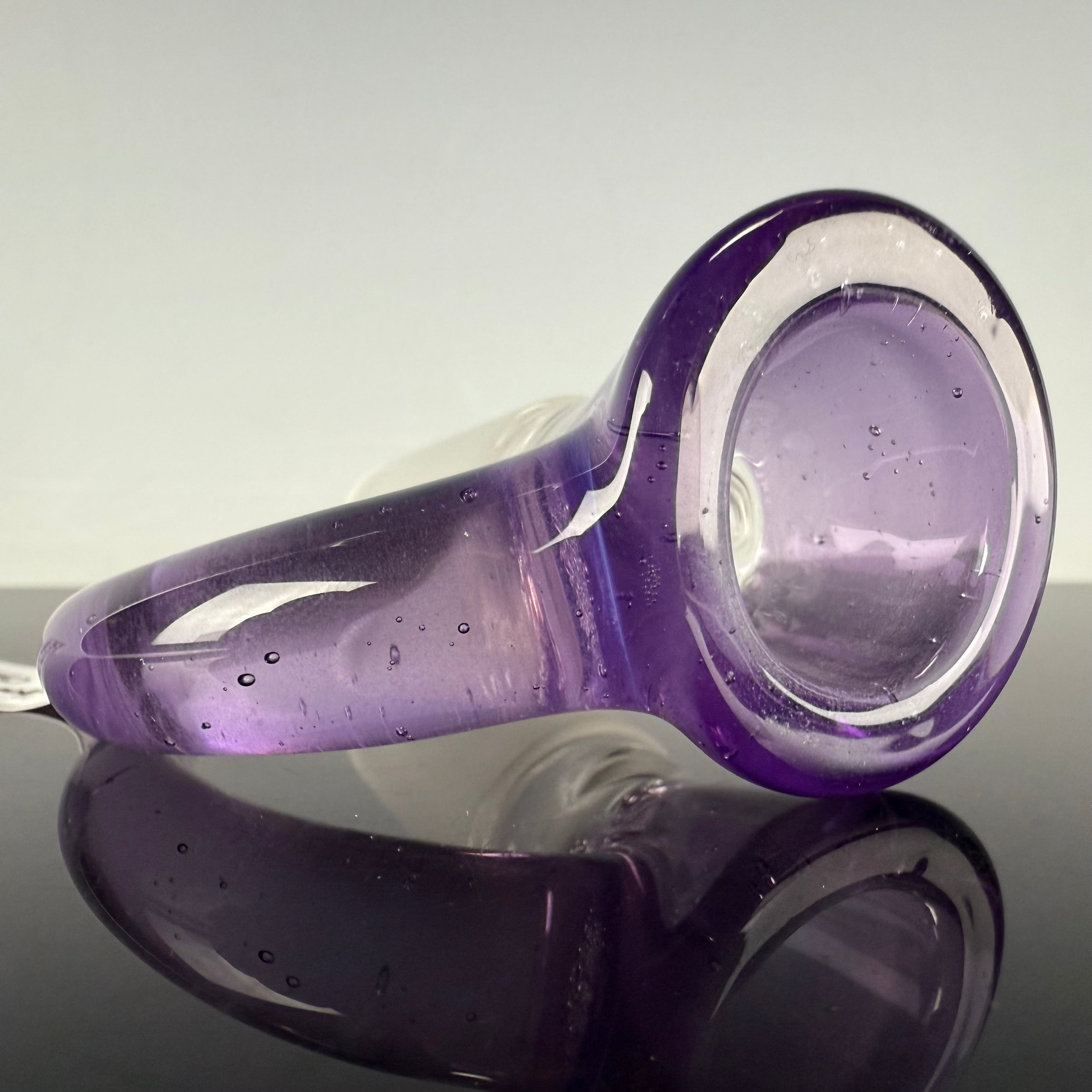 Full Accent "Wildberry #11 over Icy White Satin" 18mm Slide by Sovereignty Glass