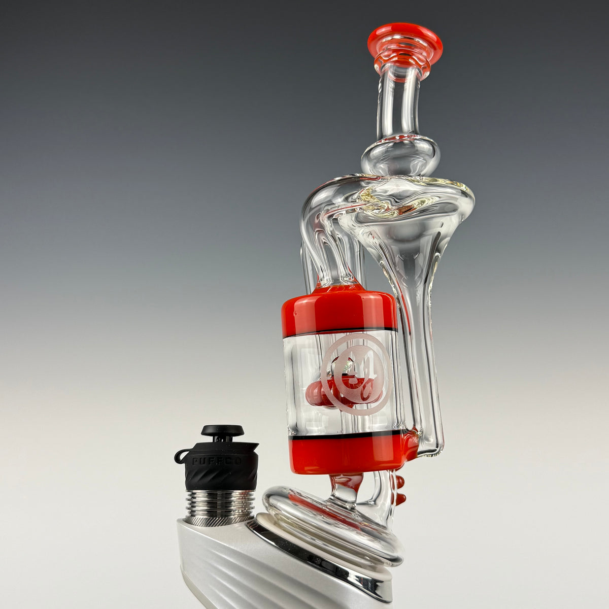 "Burnt Orange" Opal Perc Recycler Puffco Top by OJ Flame