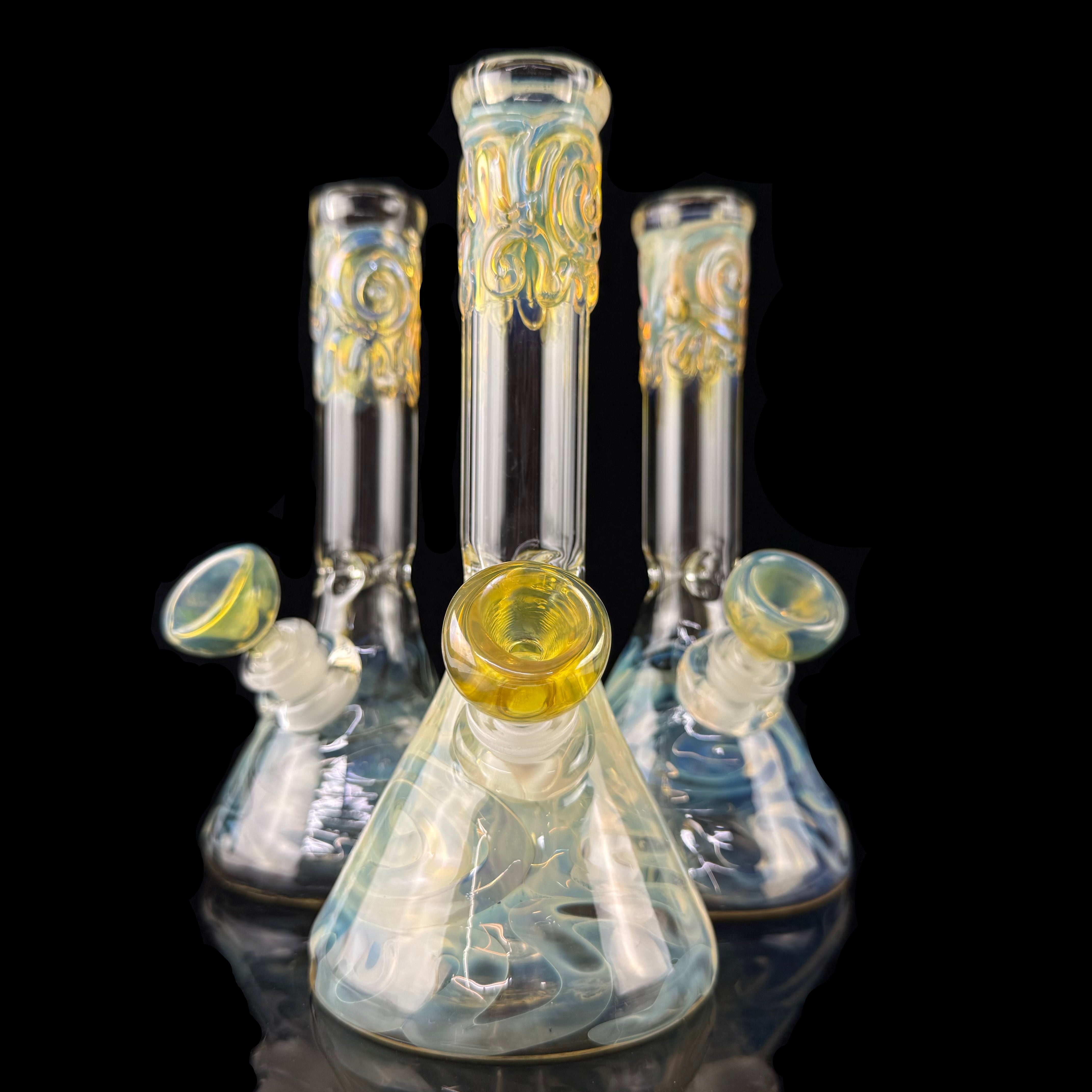 Fumed 32mm Beaker Waterpipe by Mary Jane's Glass