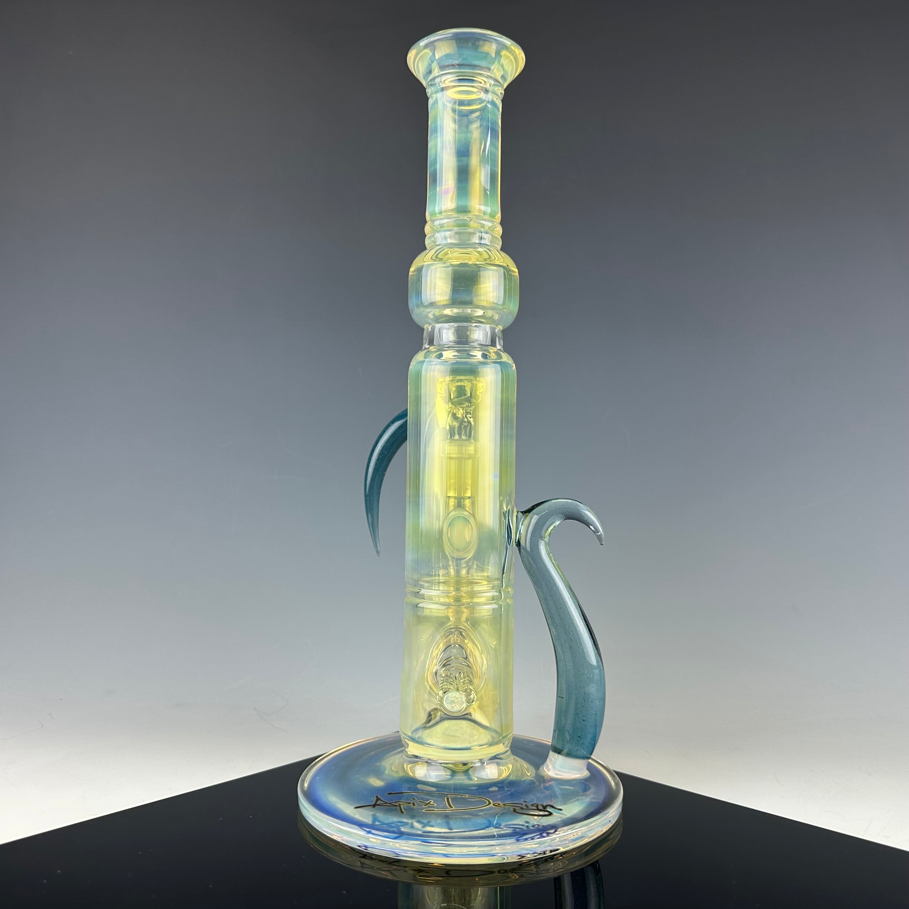 "Blue Stardust, White" Silver Fume Double Stemline 45 X 5mm by Apix Designs