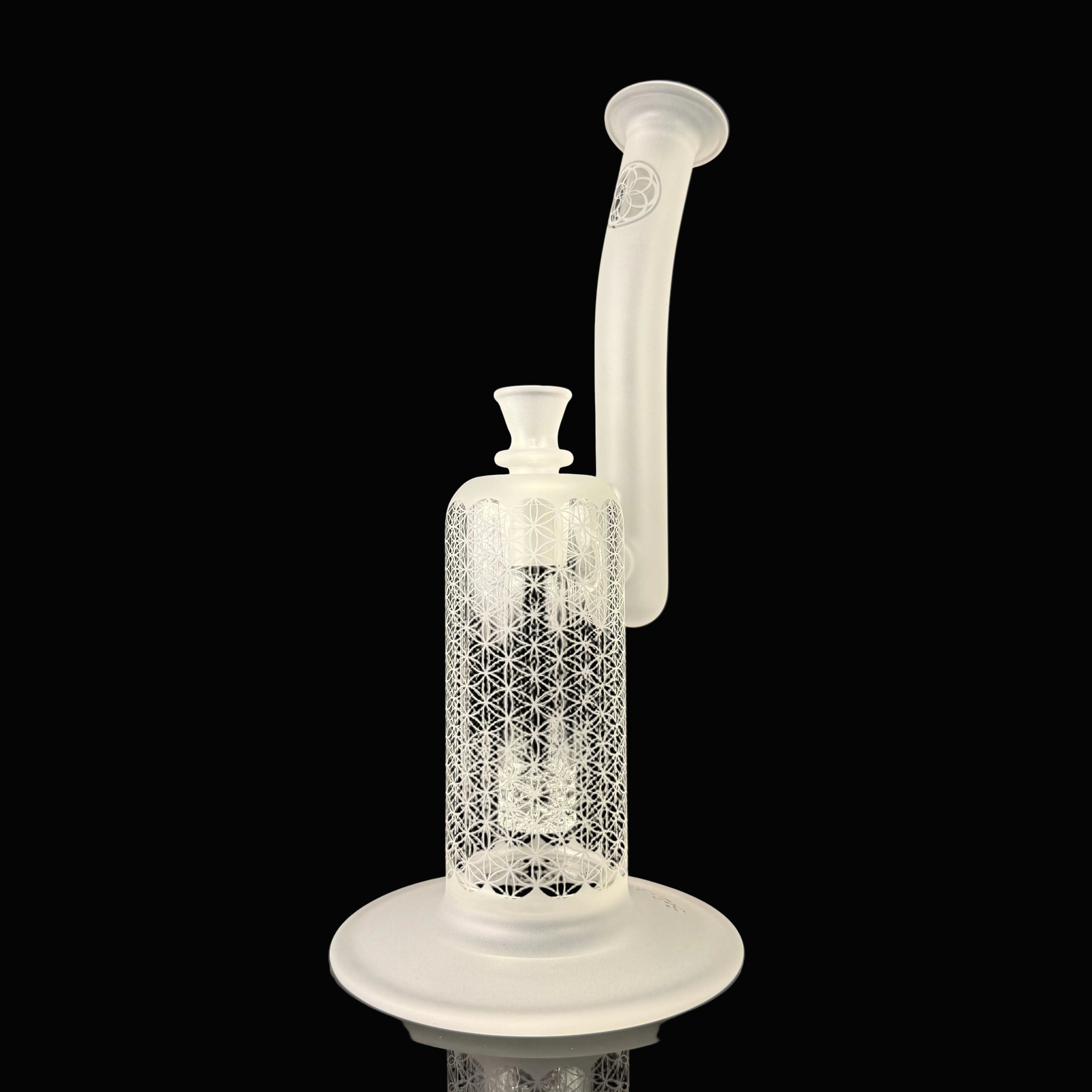 SOL Lace Perc Sherlock Bubbler "Sacred G Etched" by SOL Glassworks
