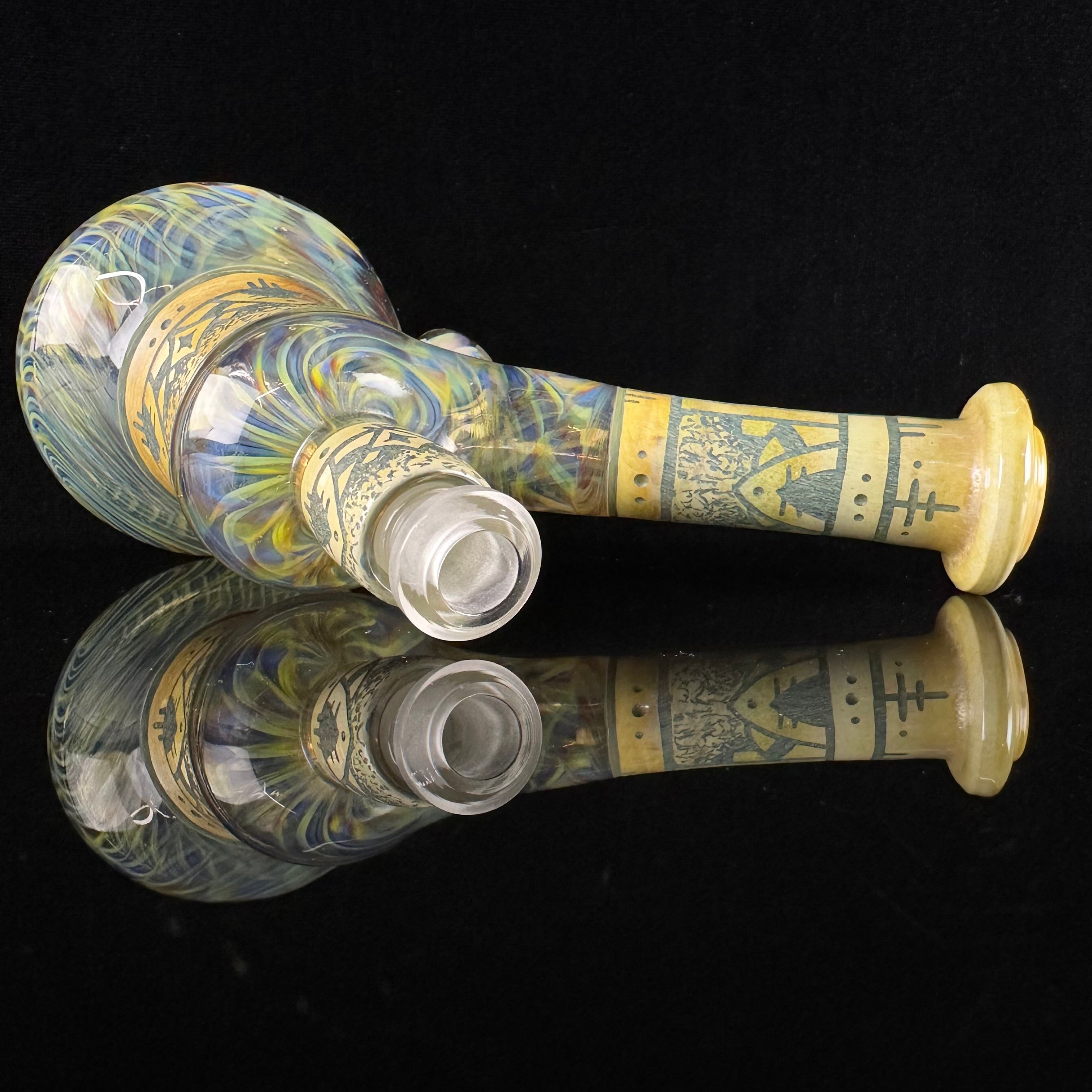 "Blue Moon & Fume" Hand-carved Rig by Corey Clark