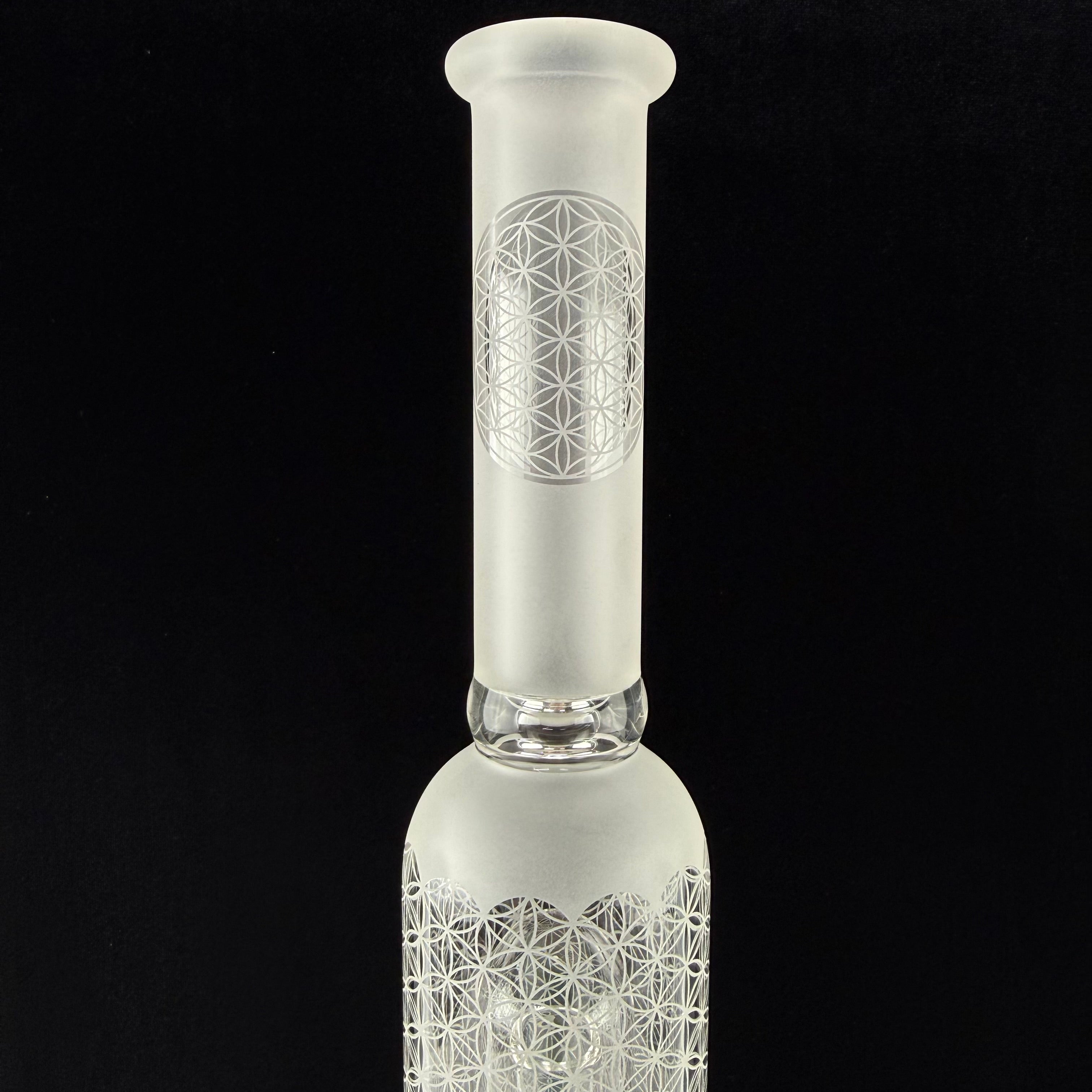 "Sacred G Etched" Dub Lace Sphere V3 by SOL Glassworks