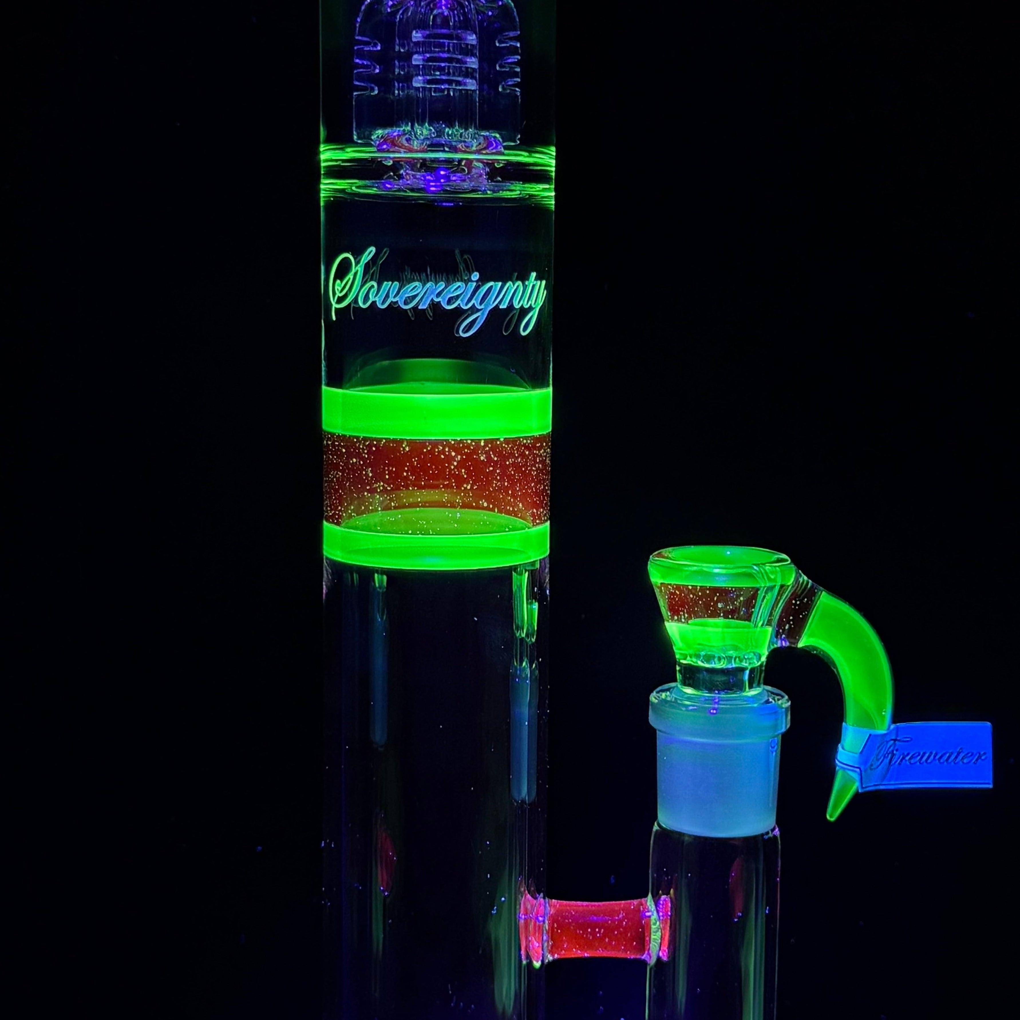 *New* MA "Firewater UV & Ion UV" Encalmo 44 X 4 Stemline 16mm 6 Cut DownGrid by Sovereignty Glass
