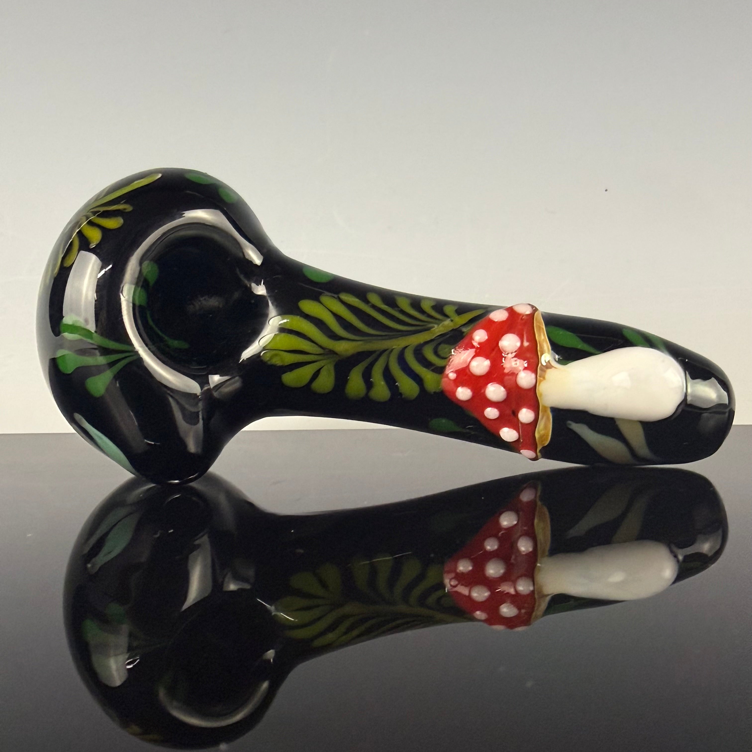 "Fungus & Fern" Spoon #4 by Sarita Glass