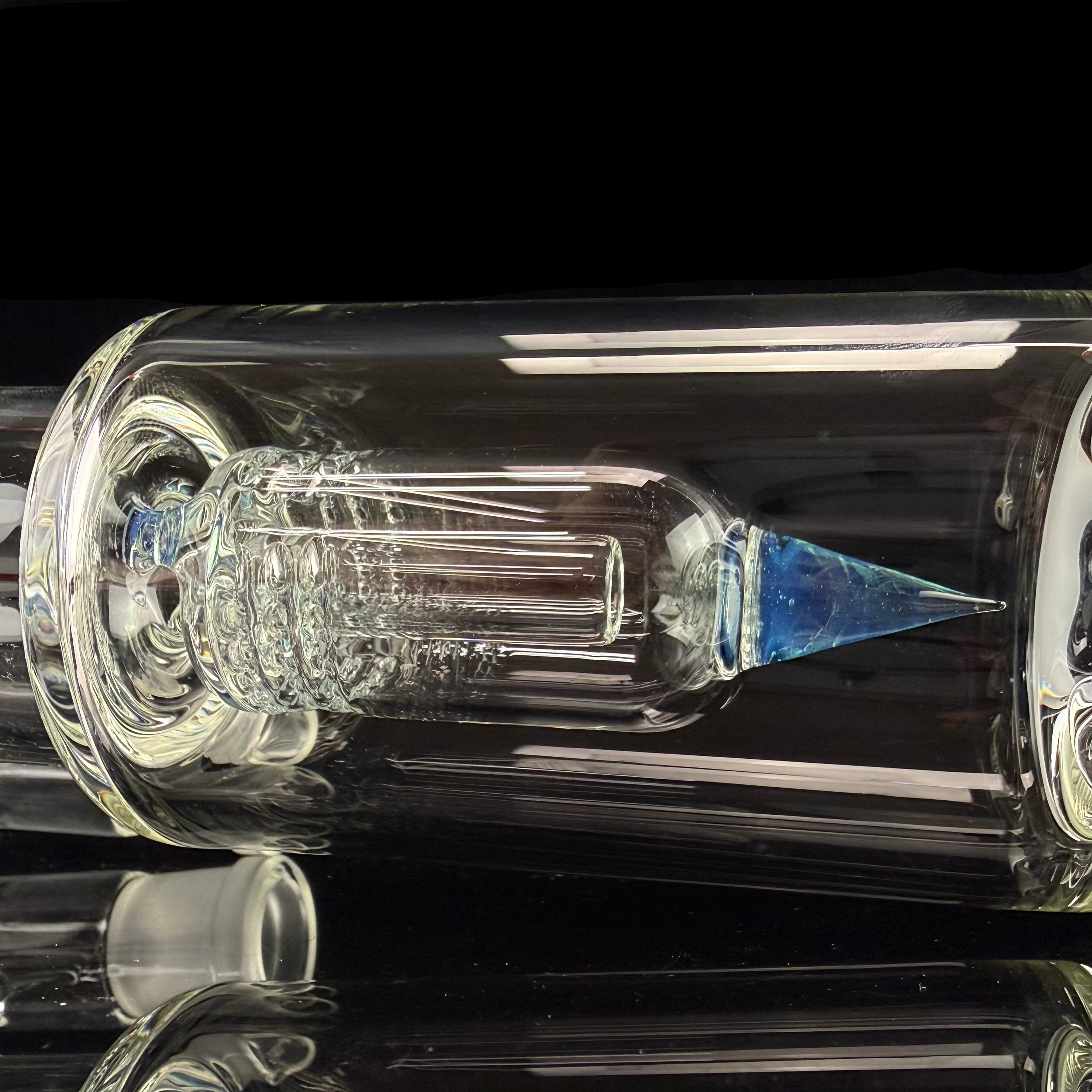 PA "Blue Stardust over Ghost" Mini Grid Dome SN 16mm 6 Cut DownGrid by Sovereignty Glass