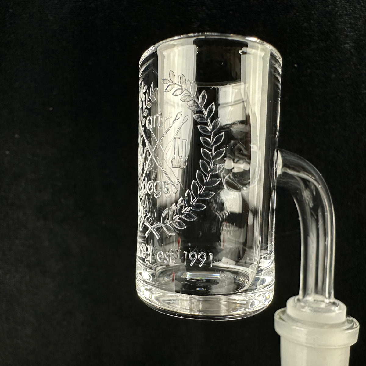 Custom "Art Dogs & Grace" Eco Banger by Evan Shore Art Dogs Glass Shop