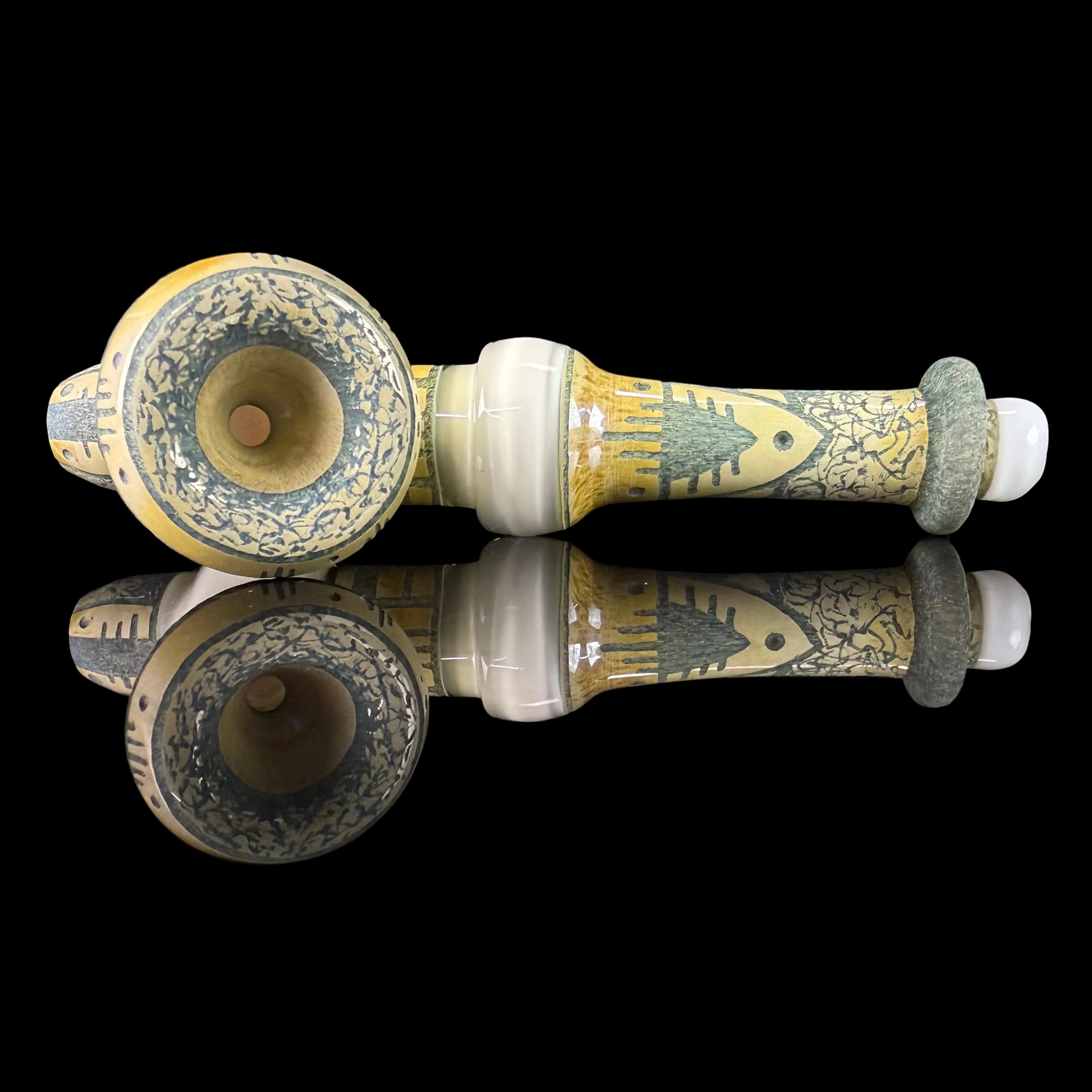 Medium "Blue Moon, Dense Ghost" Peace Pipe by Corey Clark
