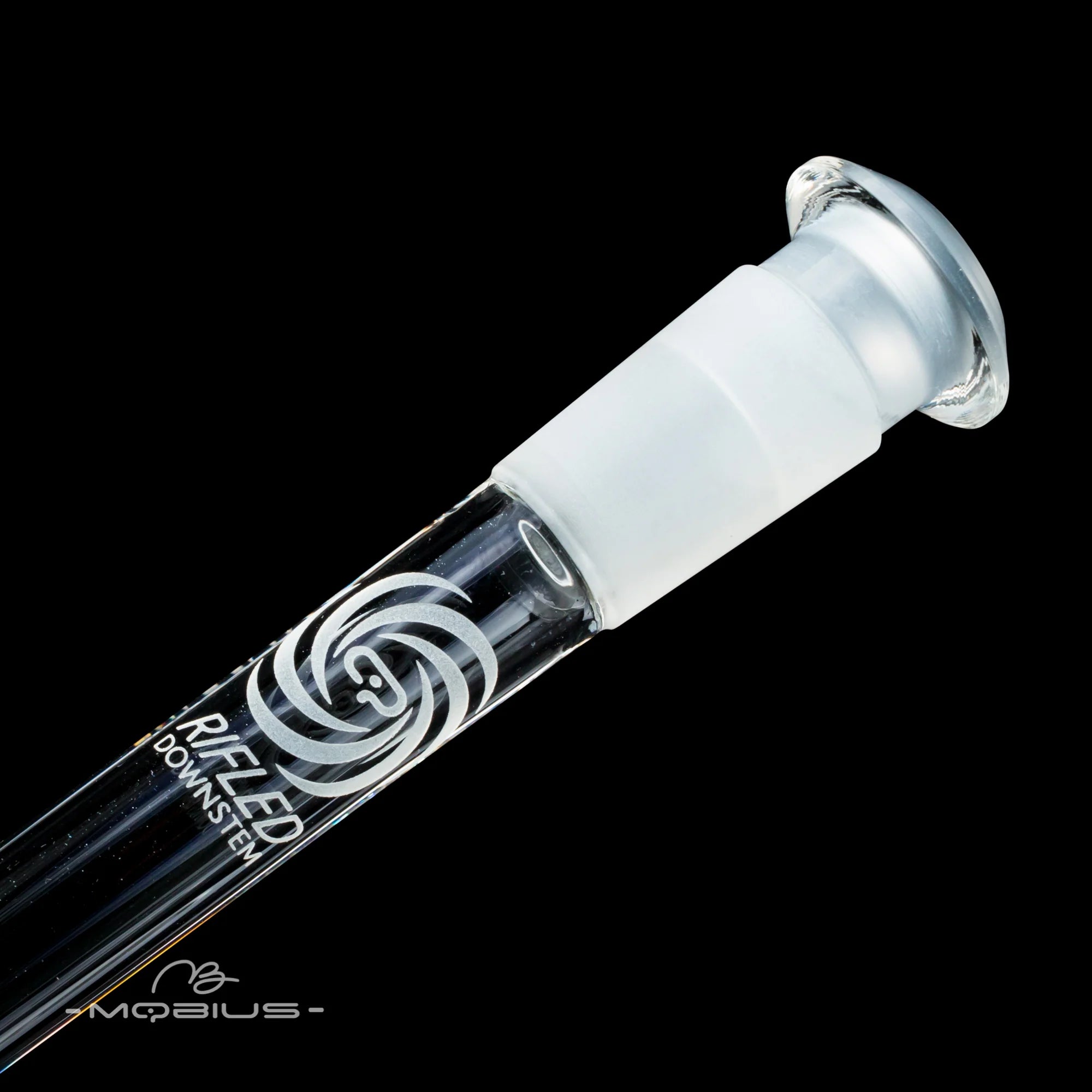 Rifled Downstem by Mobius Glass