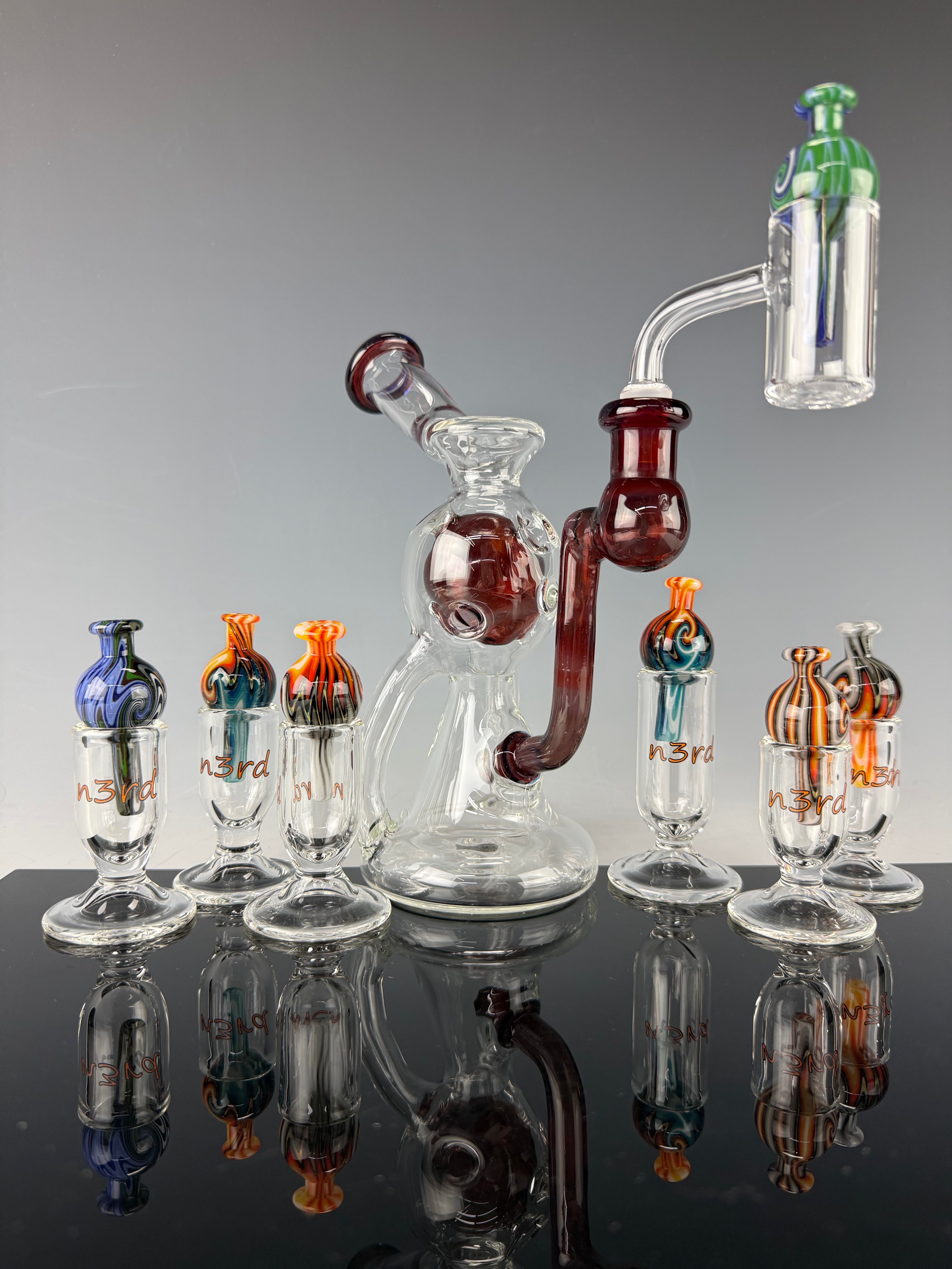 Wig Wag Bubble Cap W/ Stand by N3rd Glass
