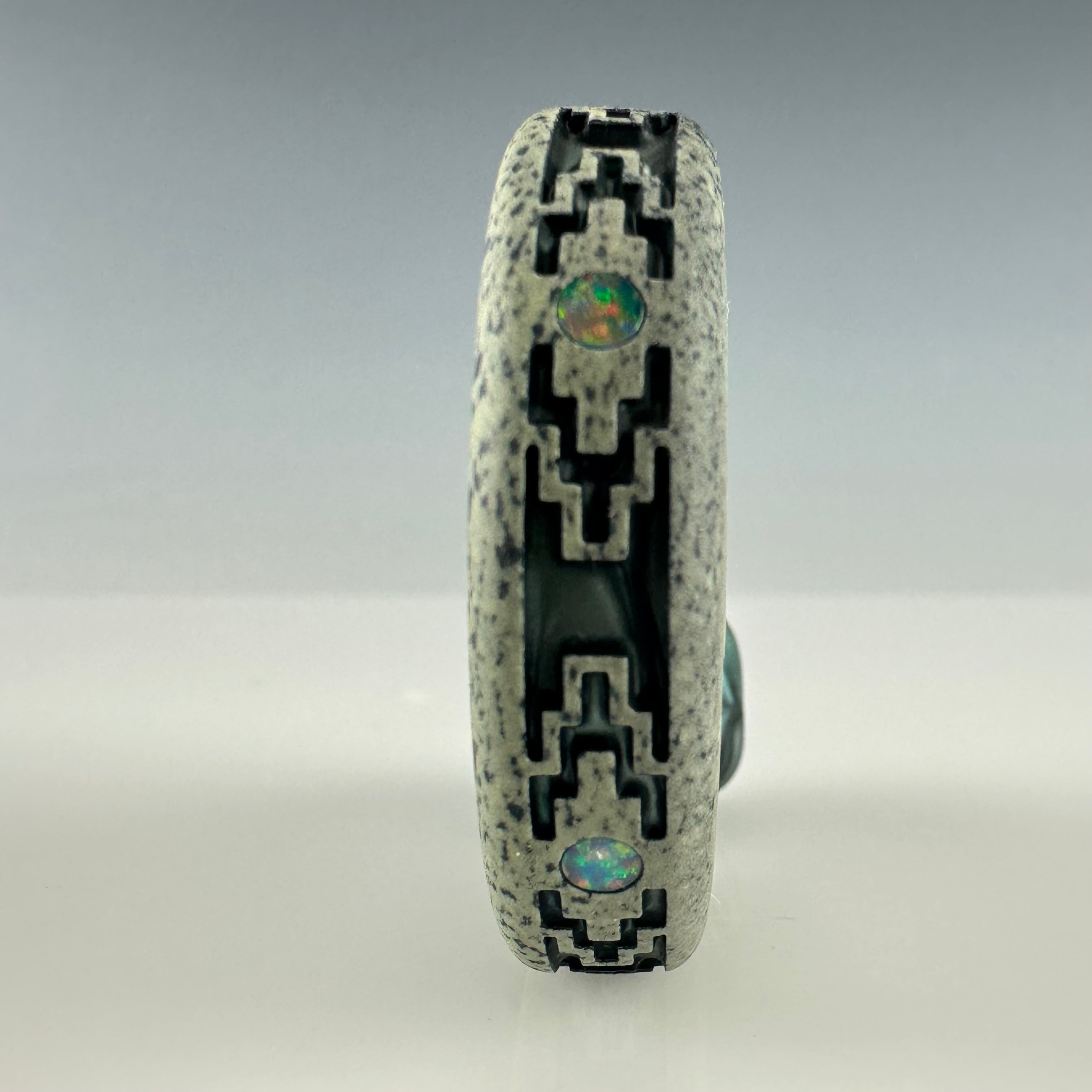 "Mayan Temple" Sandblasted Pendant by GlassMaze