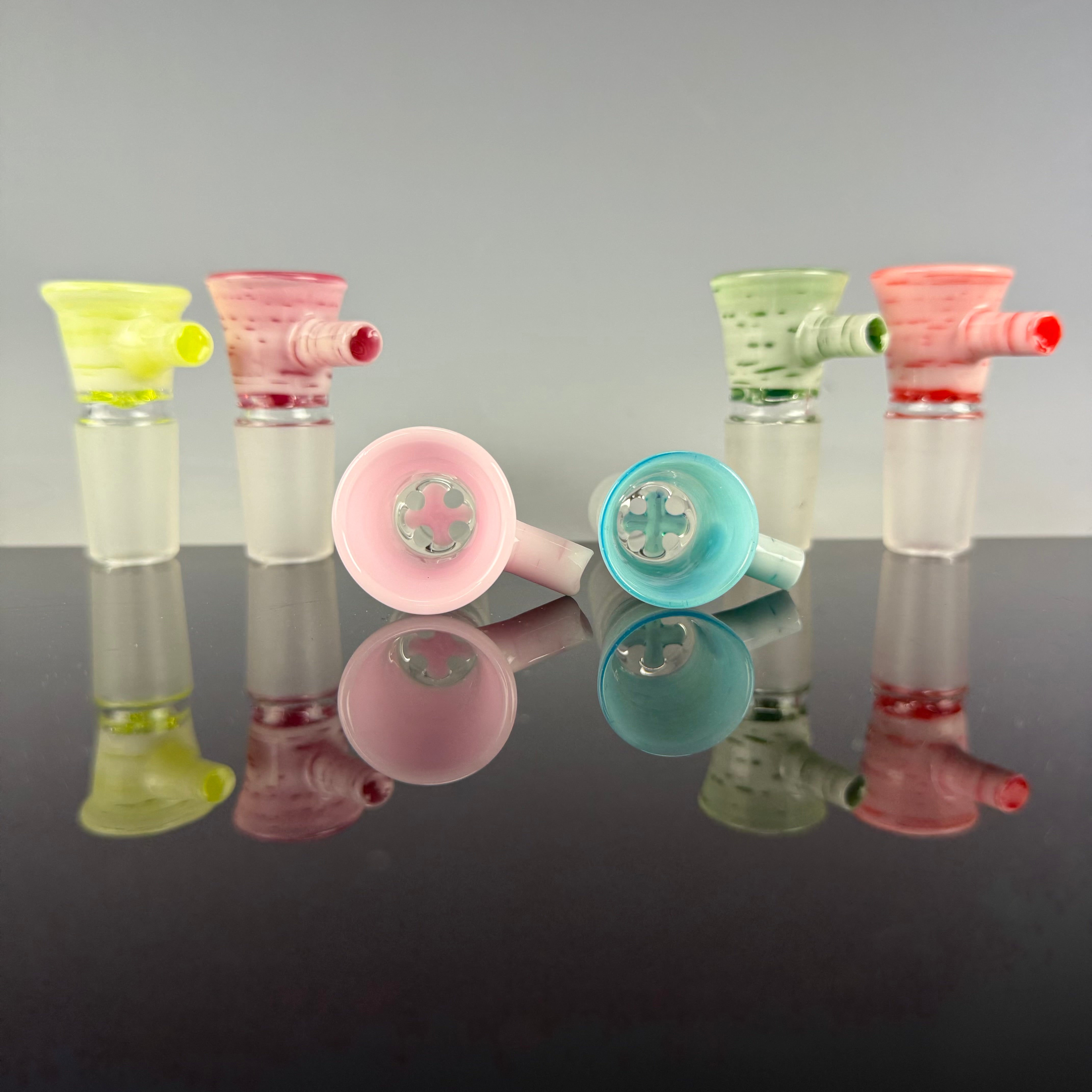 Full Color 18mm 4 Hole Slide by Engelman Glass