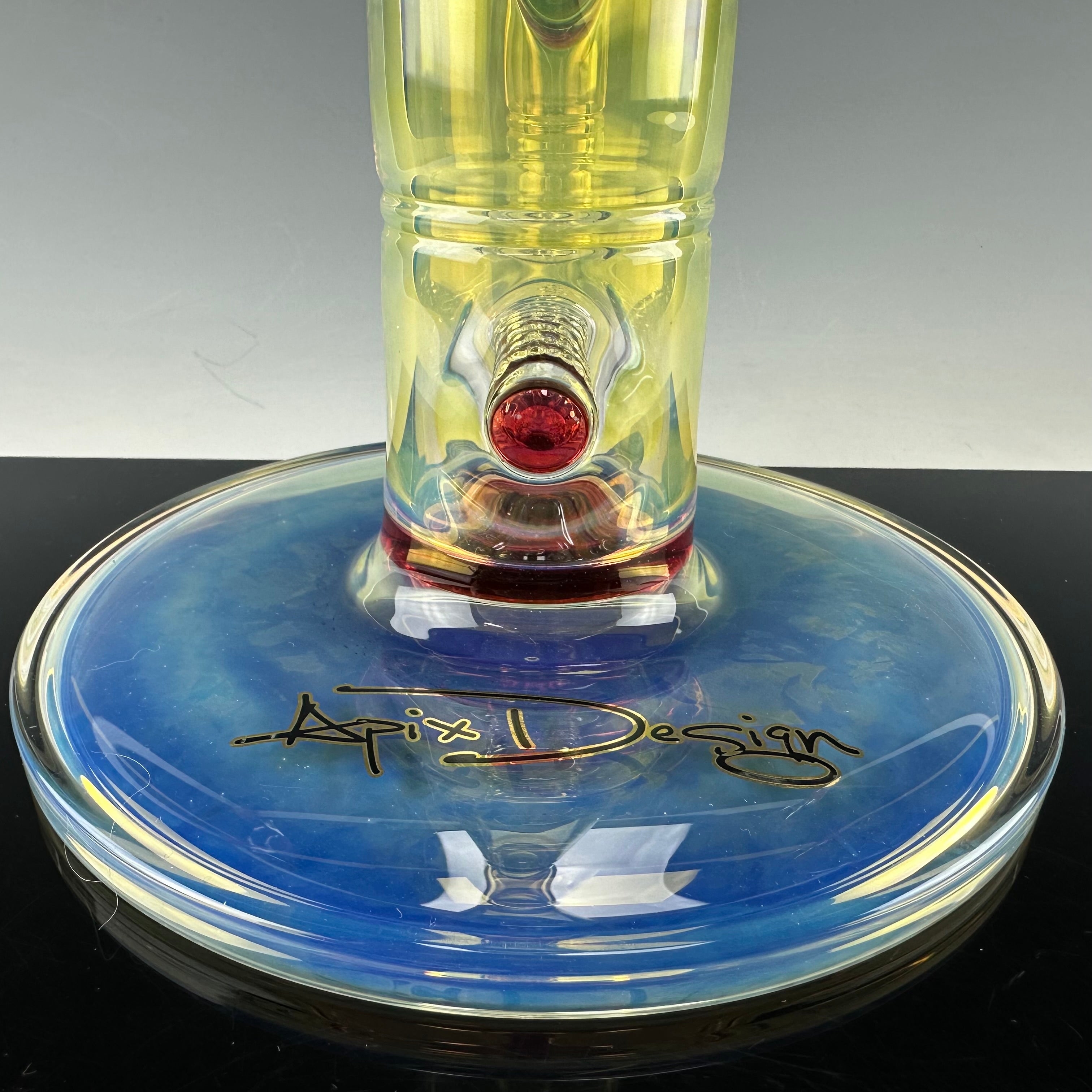 "Amber Purple & Gold Ruby" Fumed Stemline 45 X 5mm by Apix Designs