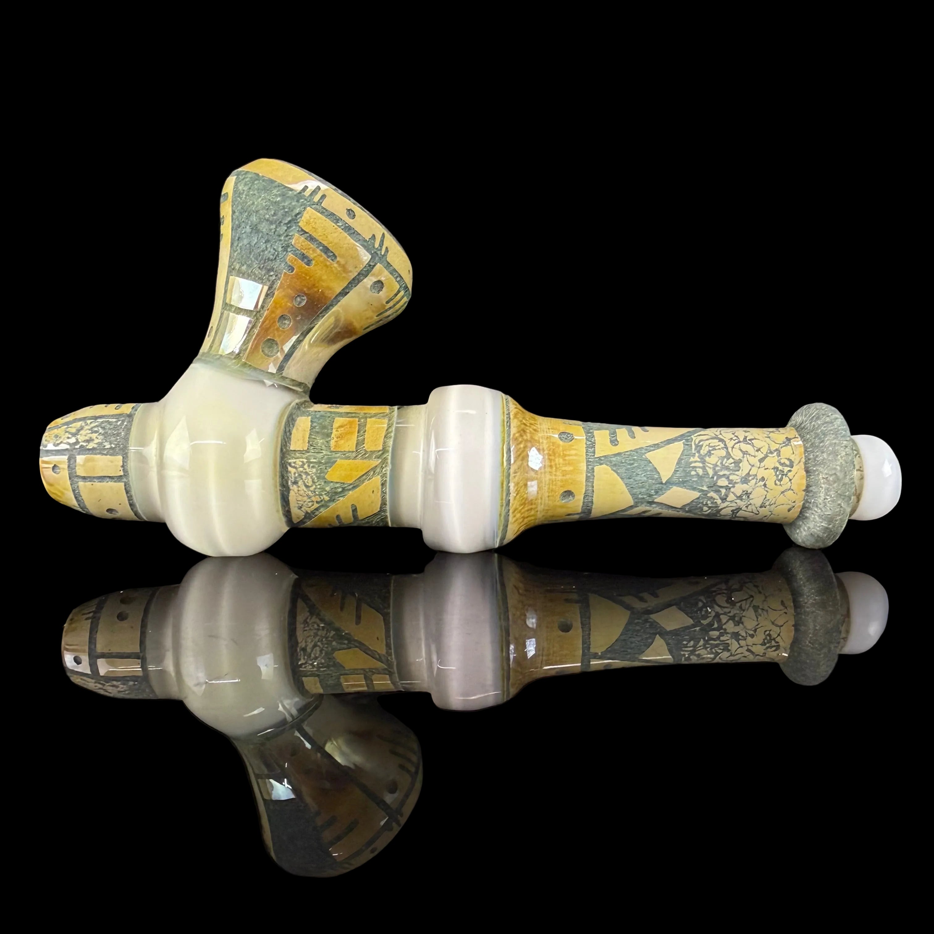 Medium "Blue Moon, Dense Ghost" Peace Pipe by Corey Clark
