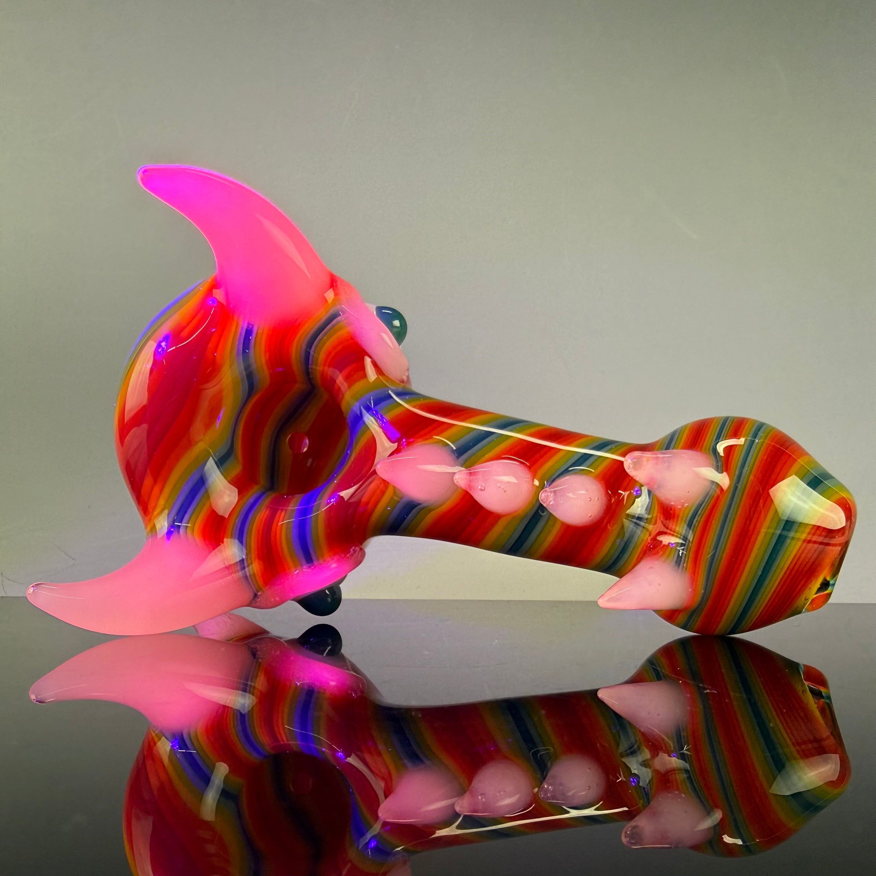UV Reactive Multicolor Dragon Spoon by Carsten Carlile