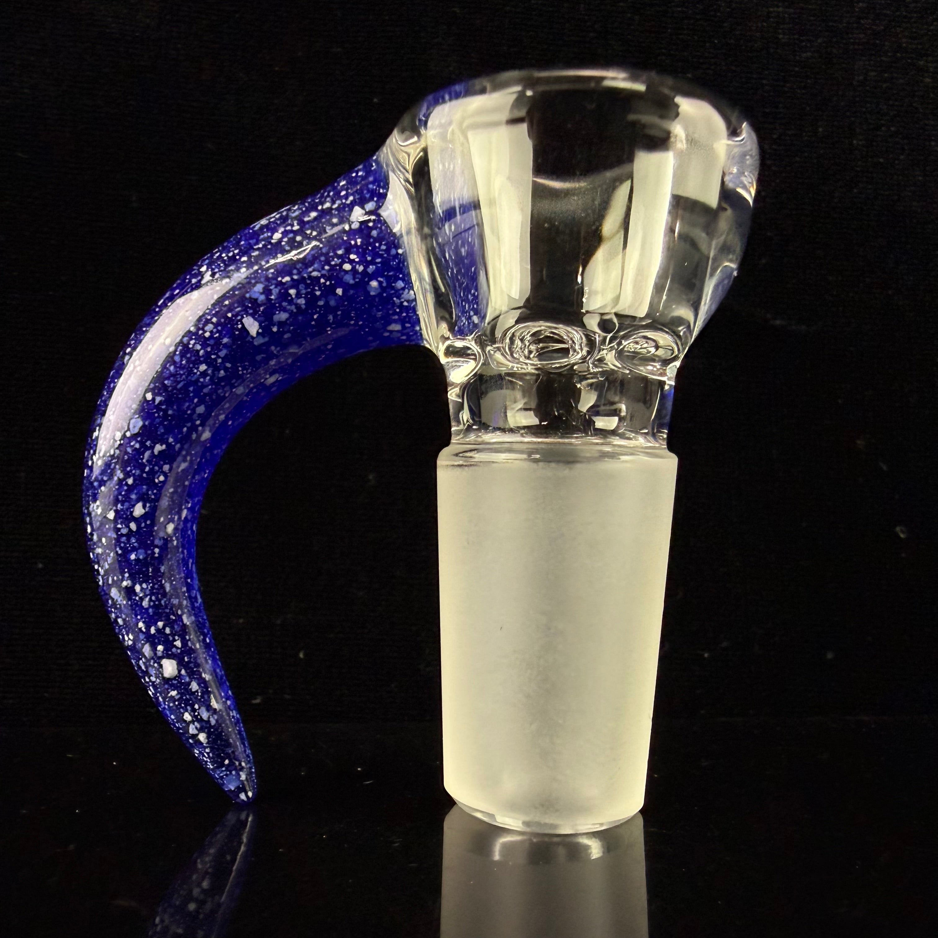 Partial Accent "Blue Blizzard" 18mm Slide by Sovereignty Glass