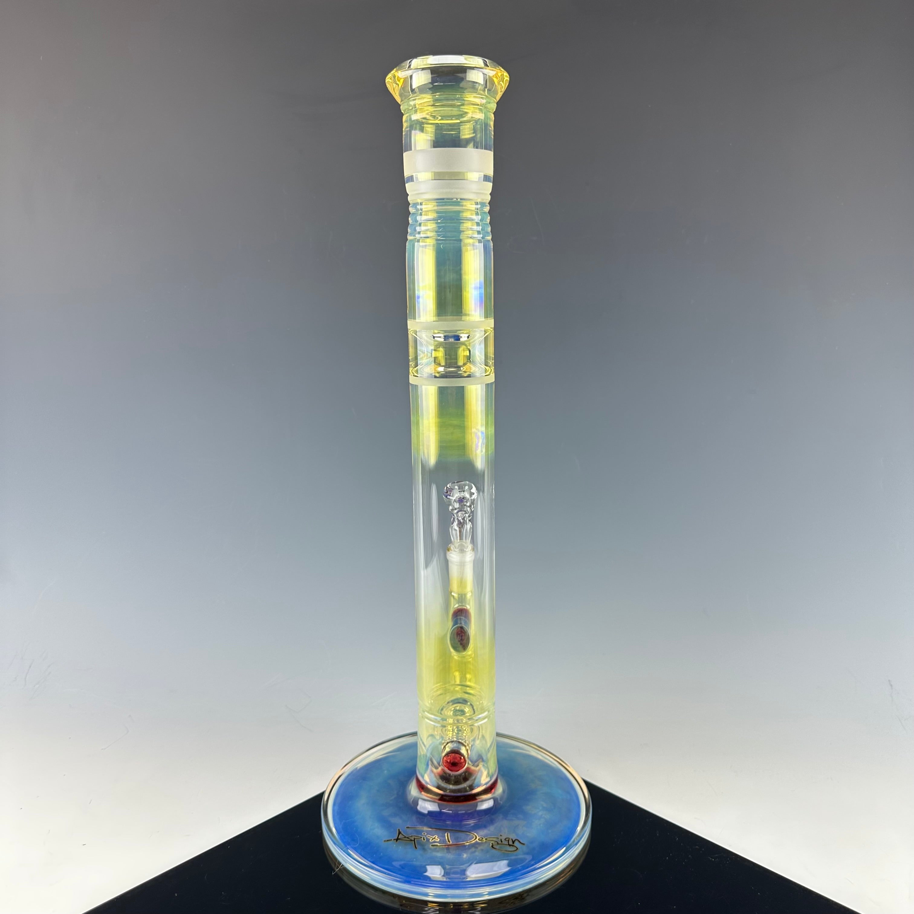 "Amber Purple & Gold Ruby" Fumed Stemline 45 X 5mm by Apix Designs