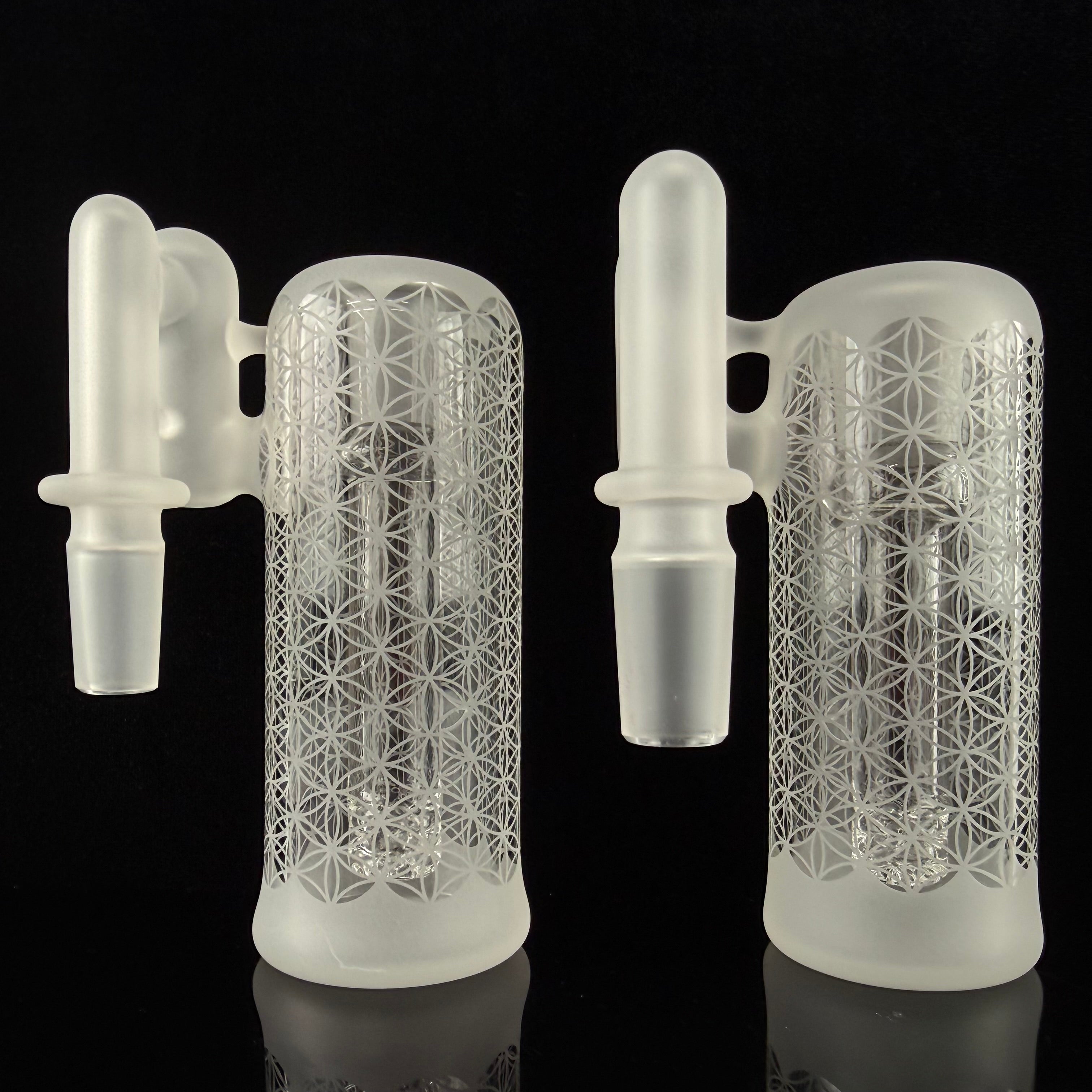 "Sandblasted" Ash Catcher W/ Lace Perc by SOL Glassworks