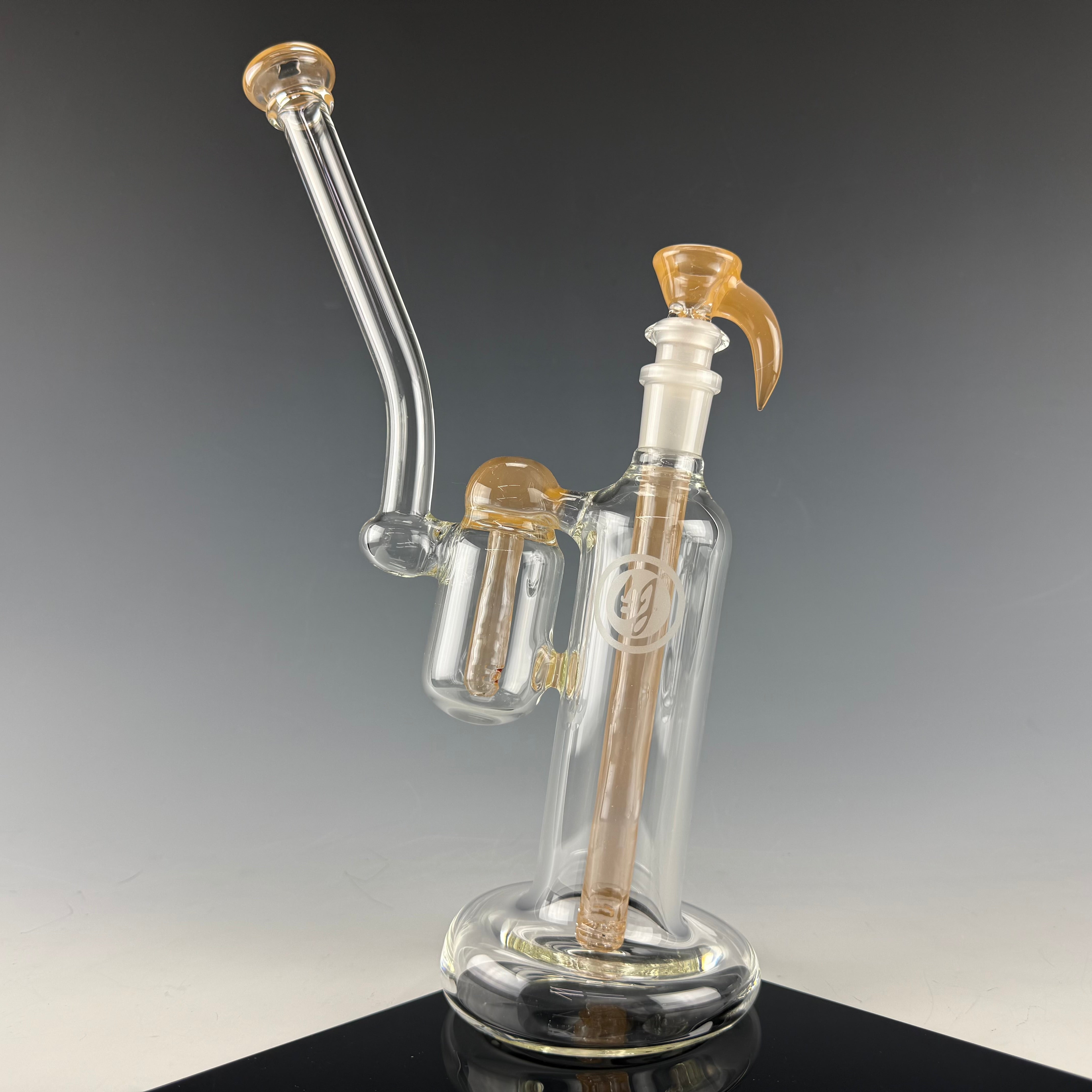 "Peach" Double Bubbler by OJ Flame
