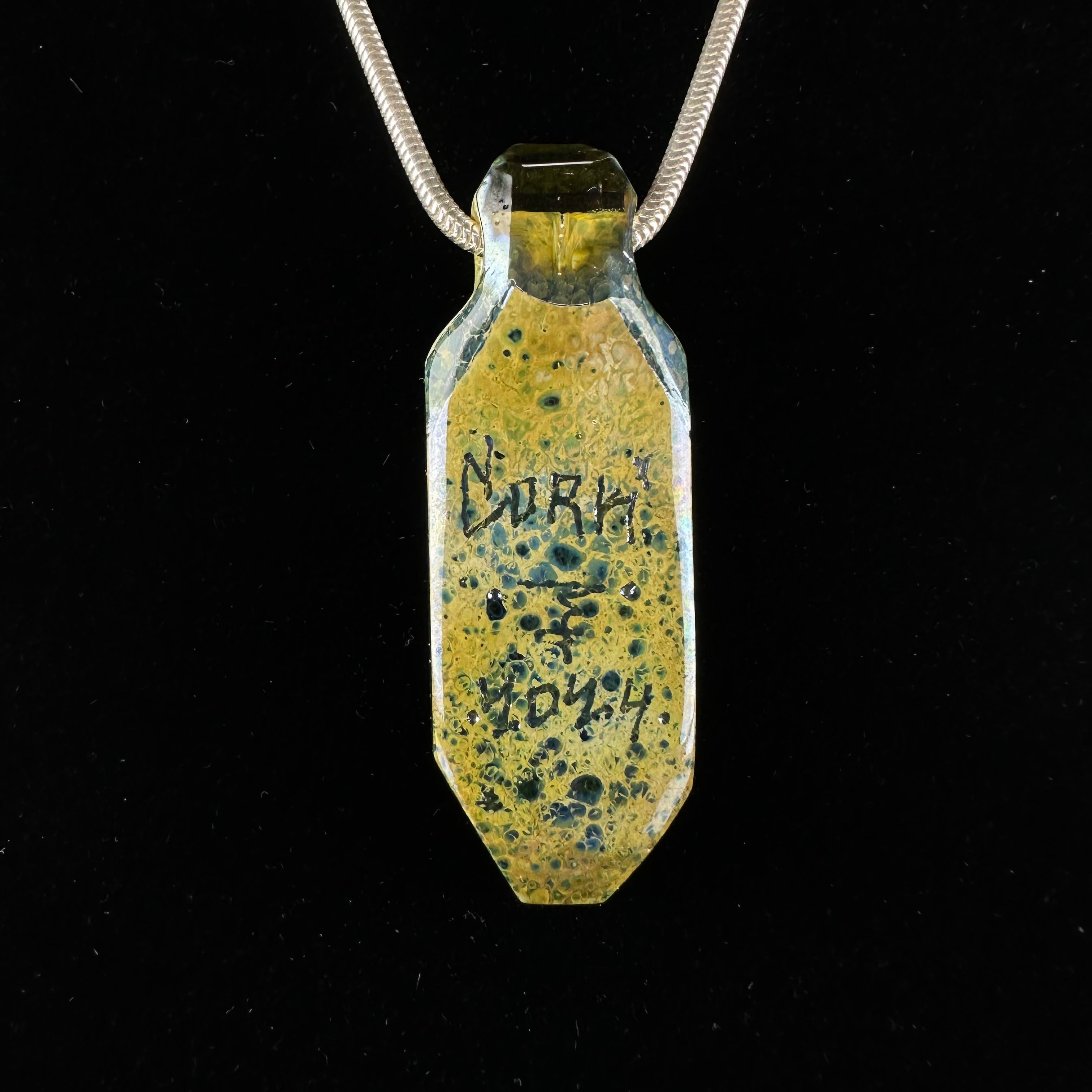 Faceted Hand Carved Pendant by Corey Clark