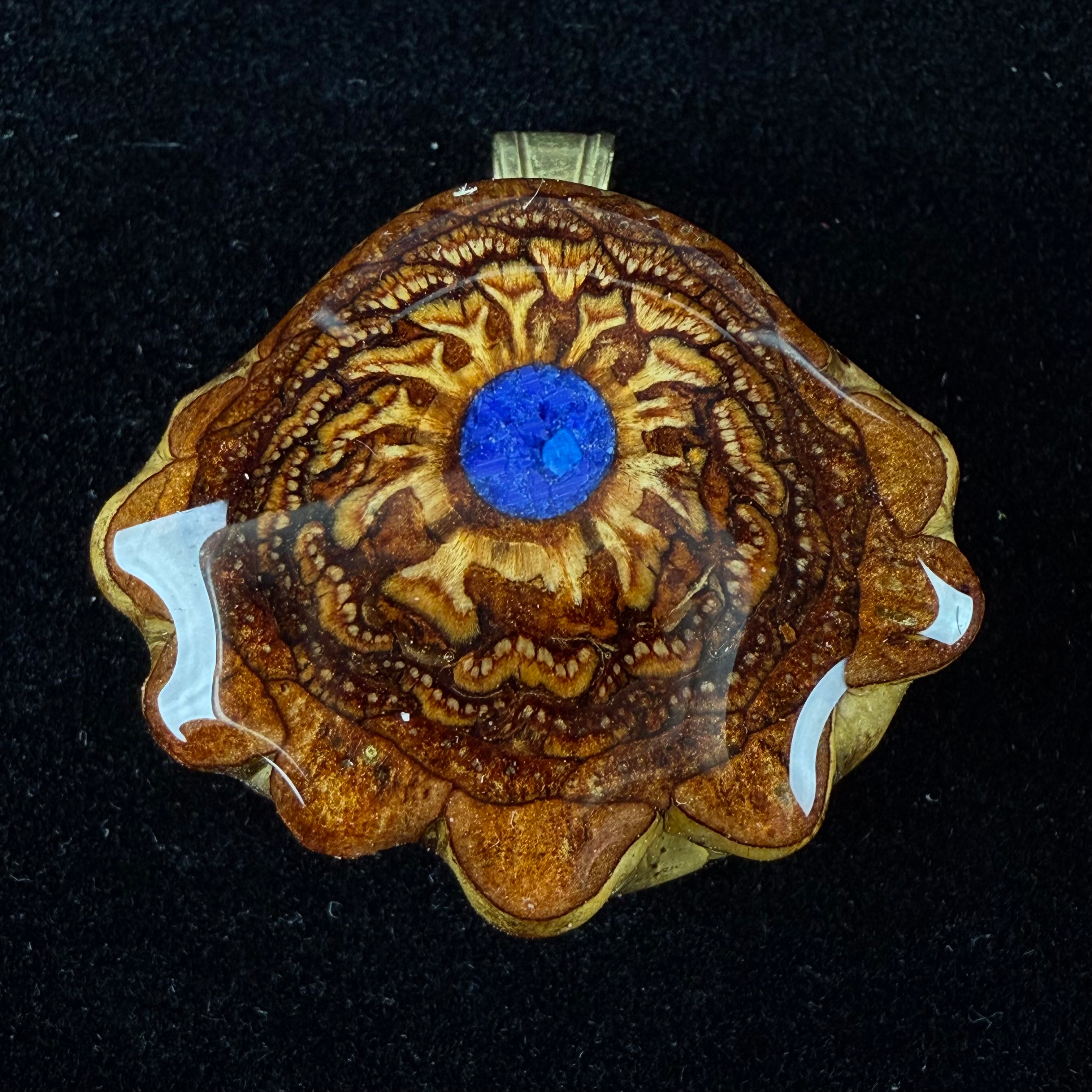 *Mini* Crushed Lapis (Glow) Pendant by Third Eye Pinecones