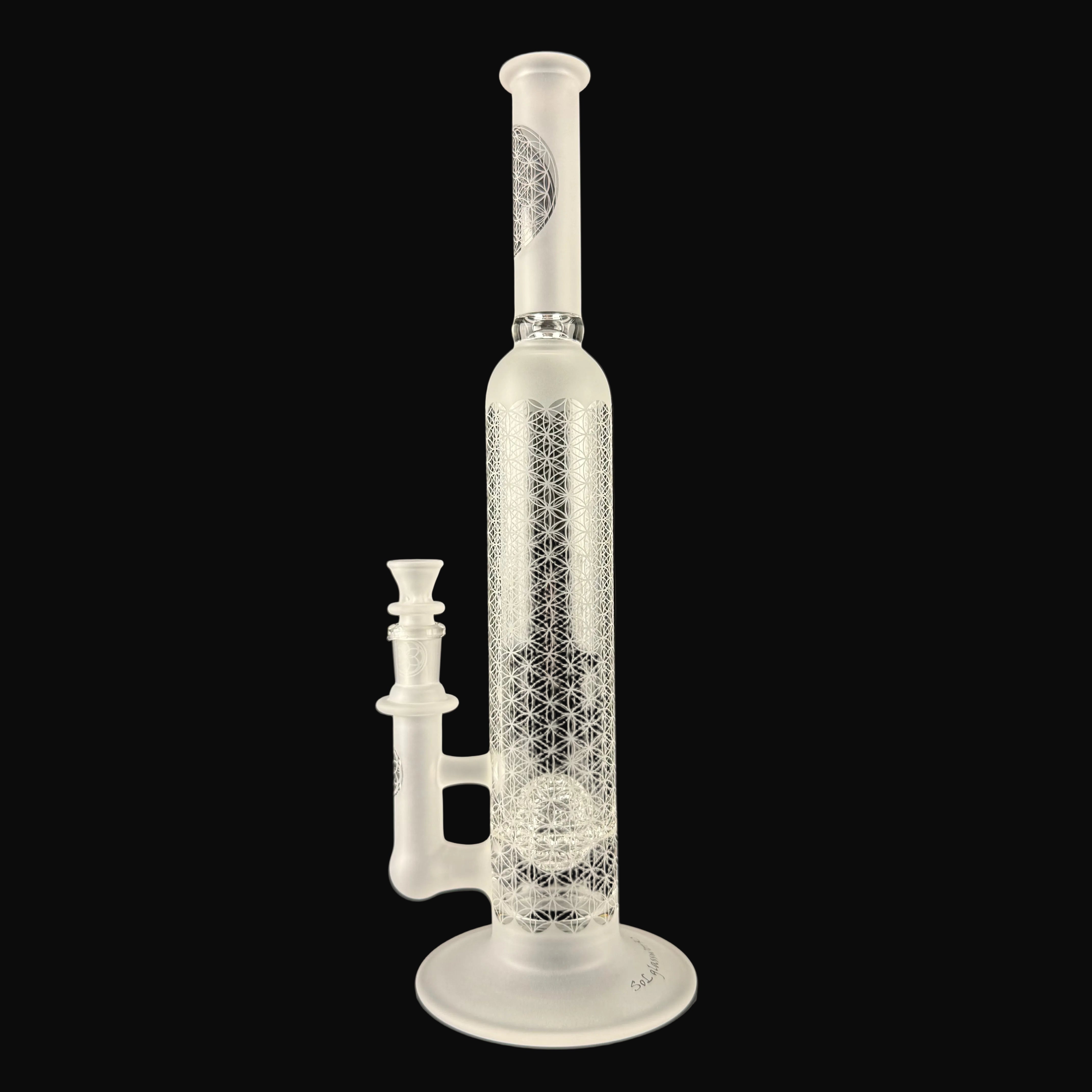 SOL-50 "Sacred G Etched" V3 Lace Sphere V3 by SOL Glassworks