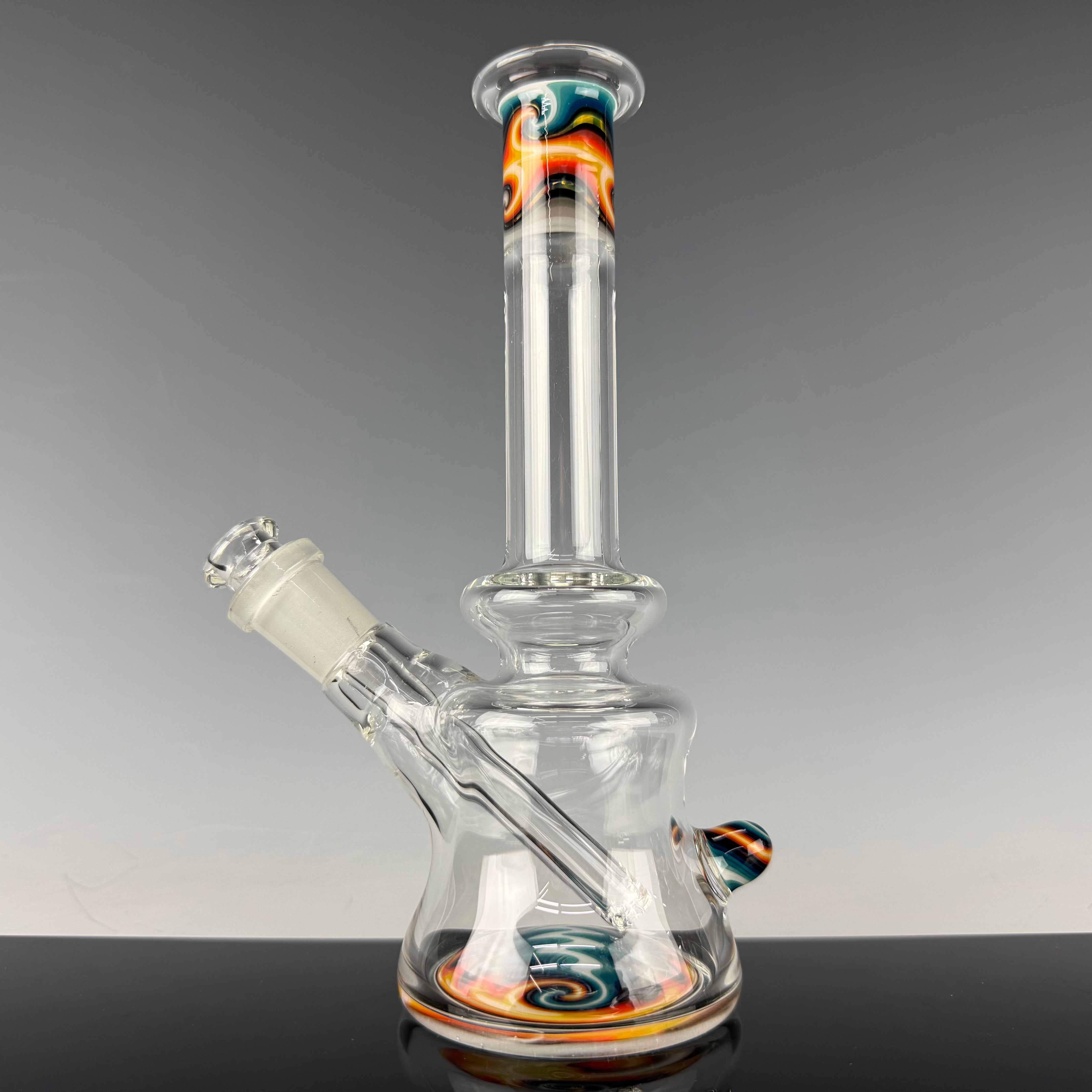 "Fire & Ice" Wig Wag Mini Tube by N3rd Glass