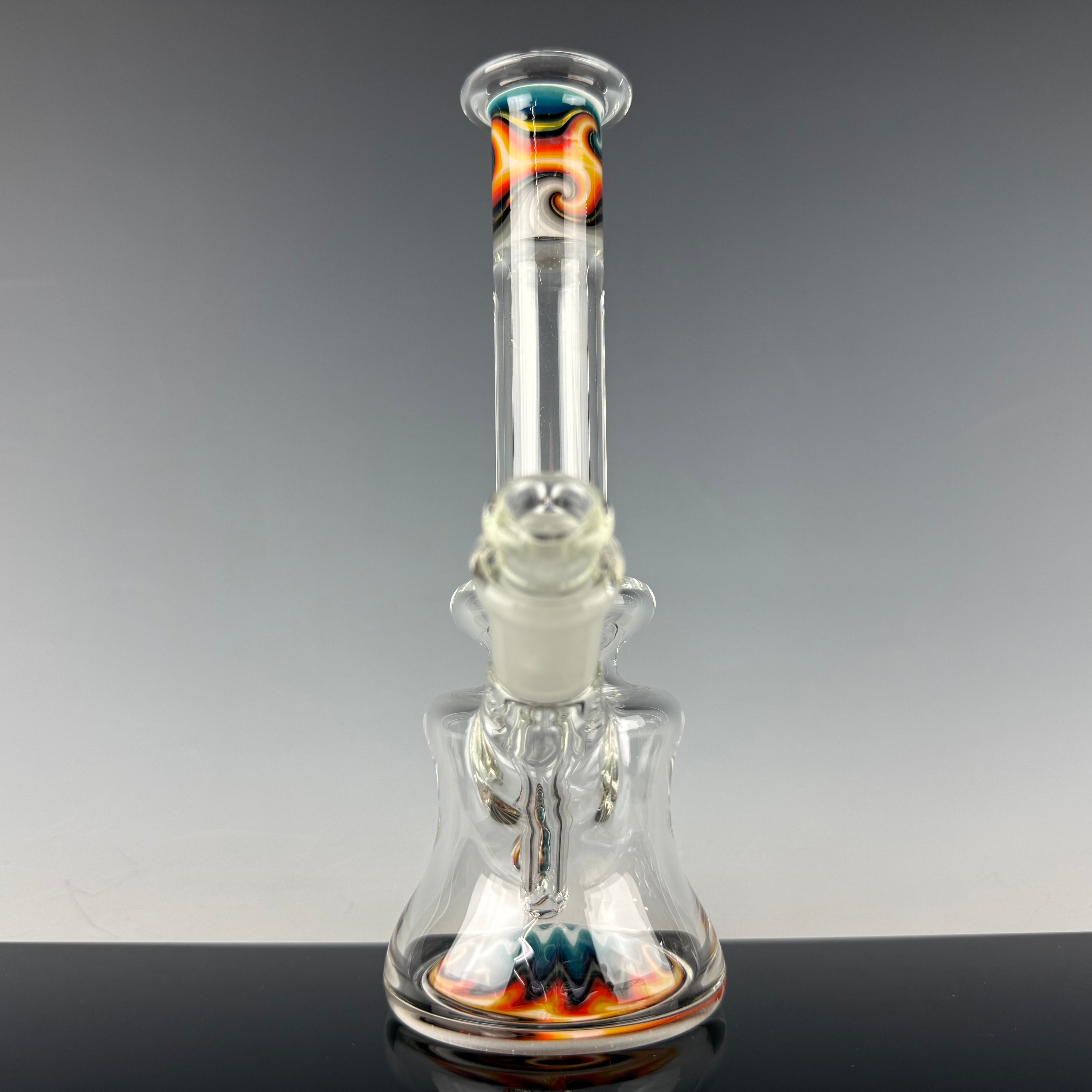 "Fire & Ice" Wig Wag Mini Tube by N3rd Glass