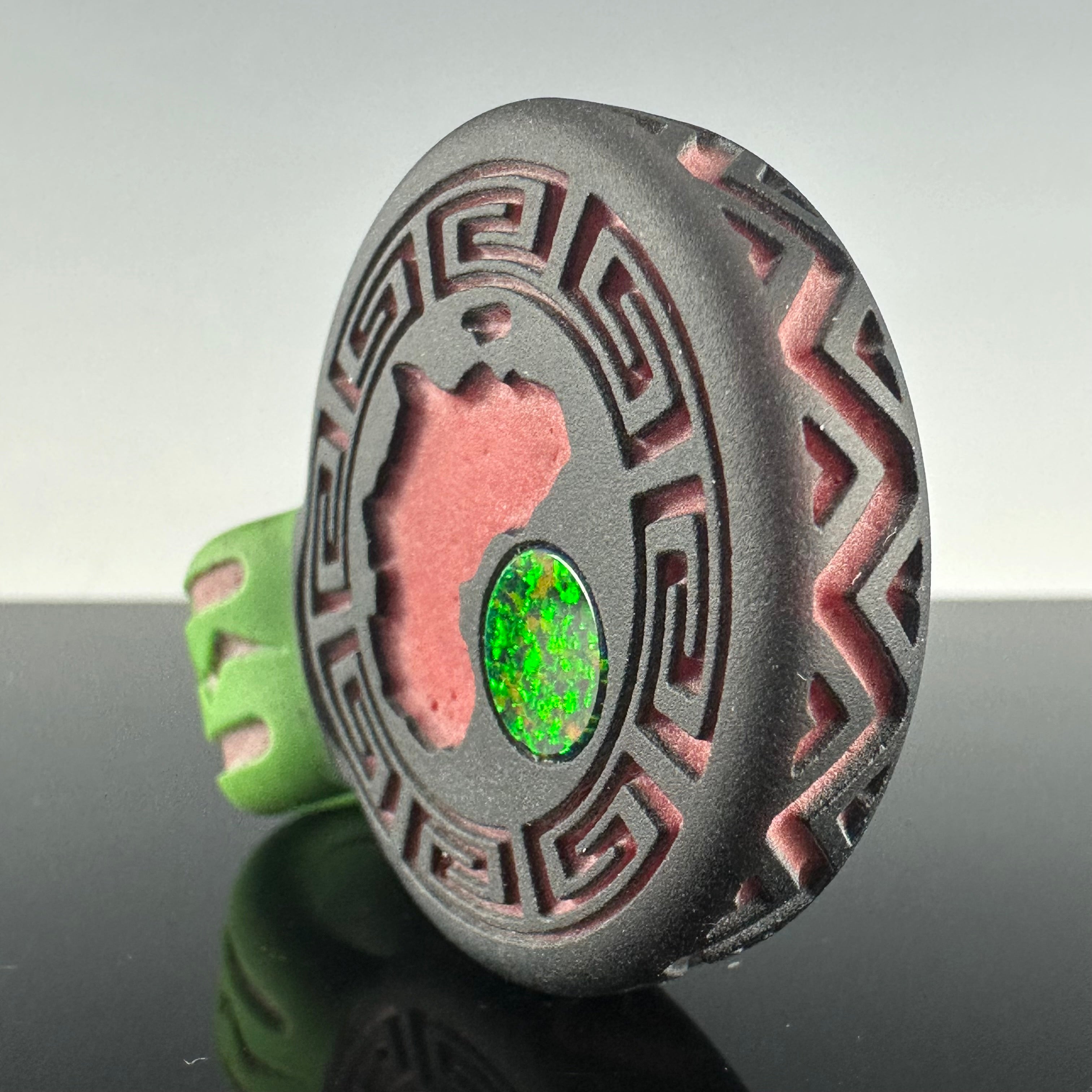 "Africa" Sandblasted Pendant by GlassMaze