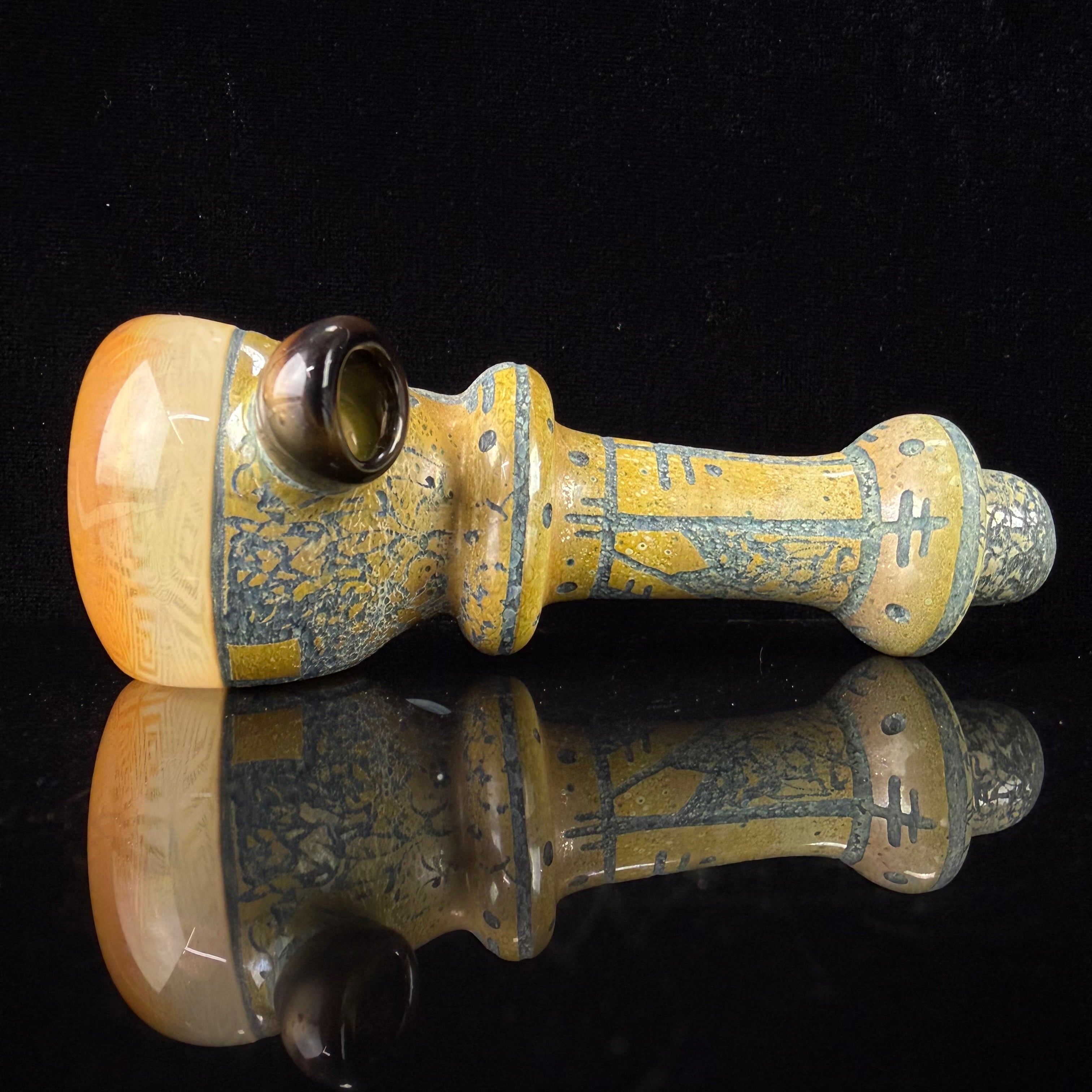 Hand Carved Handpipe by Corey Clark X OG Tubes