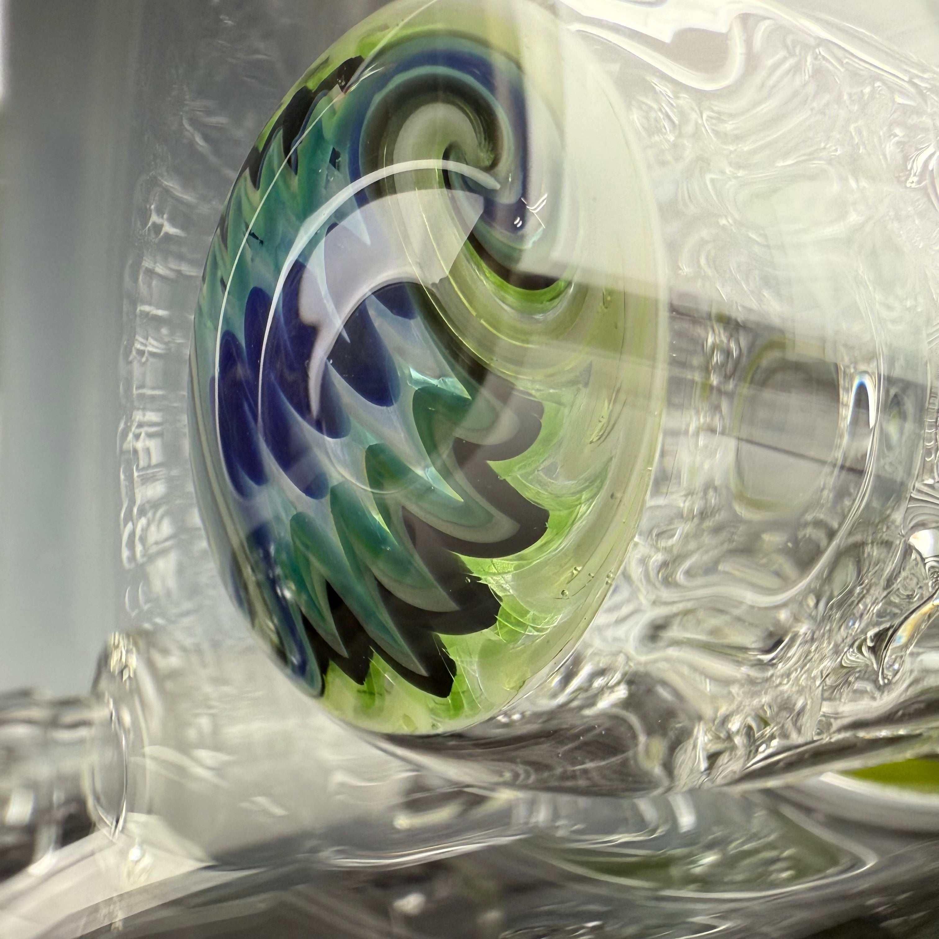 "Green & Dark Blue"(Full Color) Double Macro XL by Toro Glass