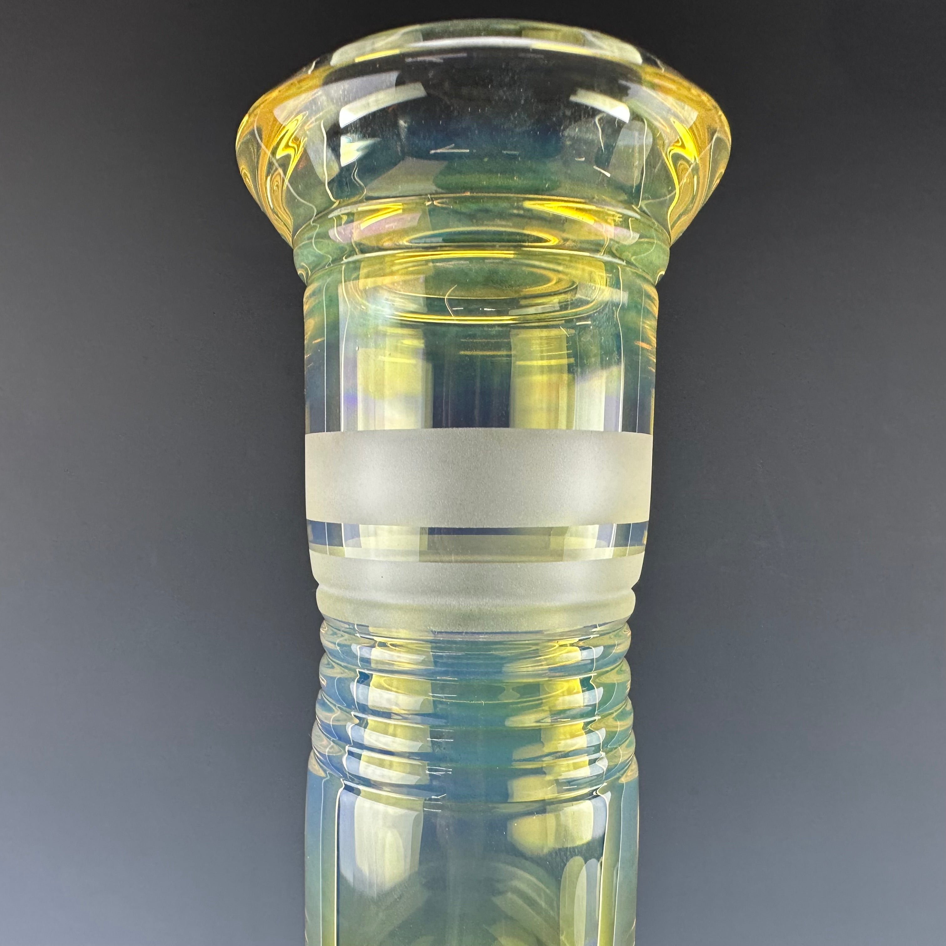 "Amber Purple & Gold Ruby" Fumed Stemline 45 X 5mm by Apix Designs
