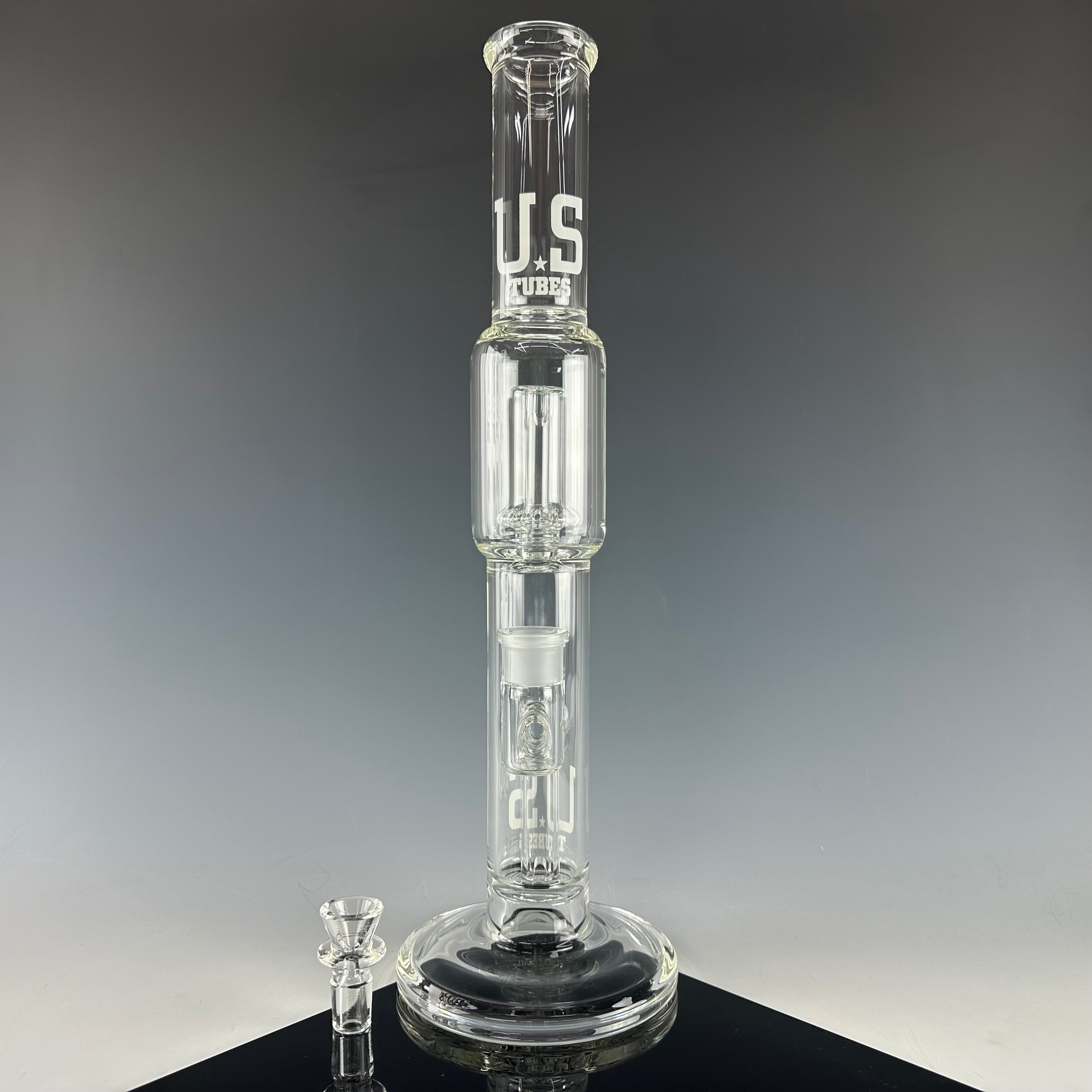 Fixed Straight Foot to Circ Waterpipe by US Tubes