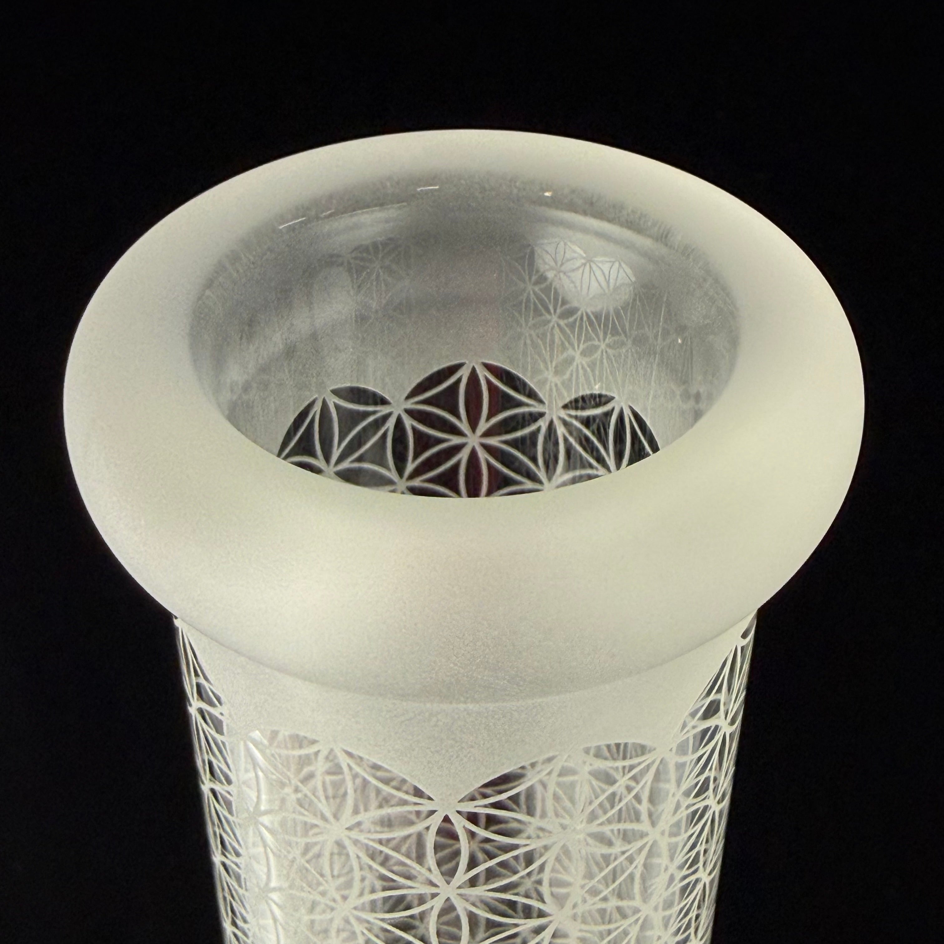 SOL-45 "Sacred G Etched" Lace Sphere by SOL Glassworks